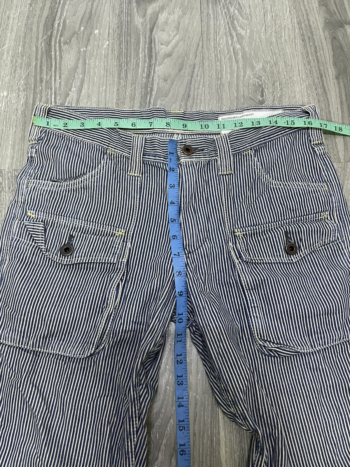 Japanese Brand Jepanes Brand x Studio Ecru Bush Pants Denim Hickory Size US 33 - 15 Thumbnail