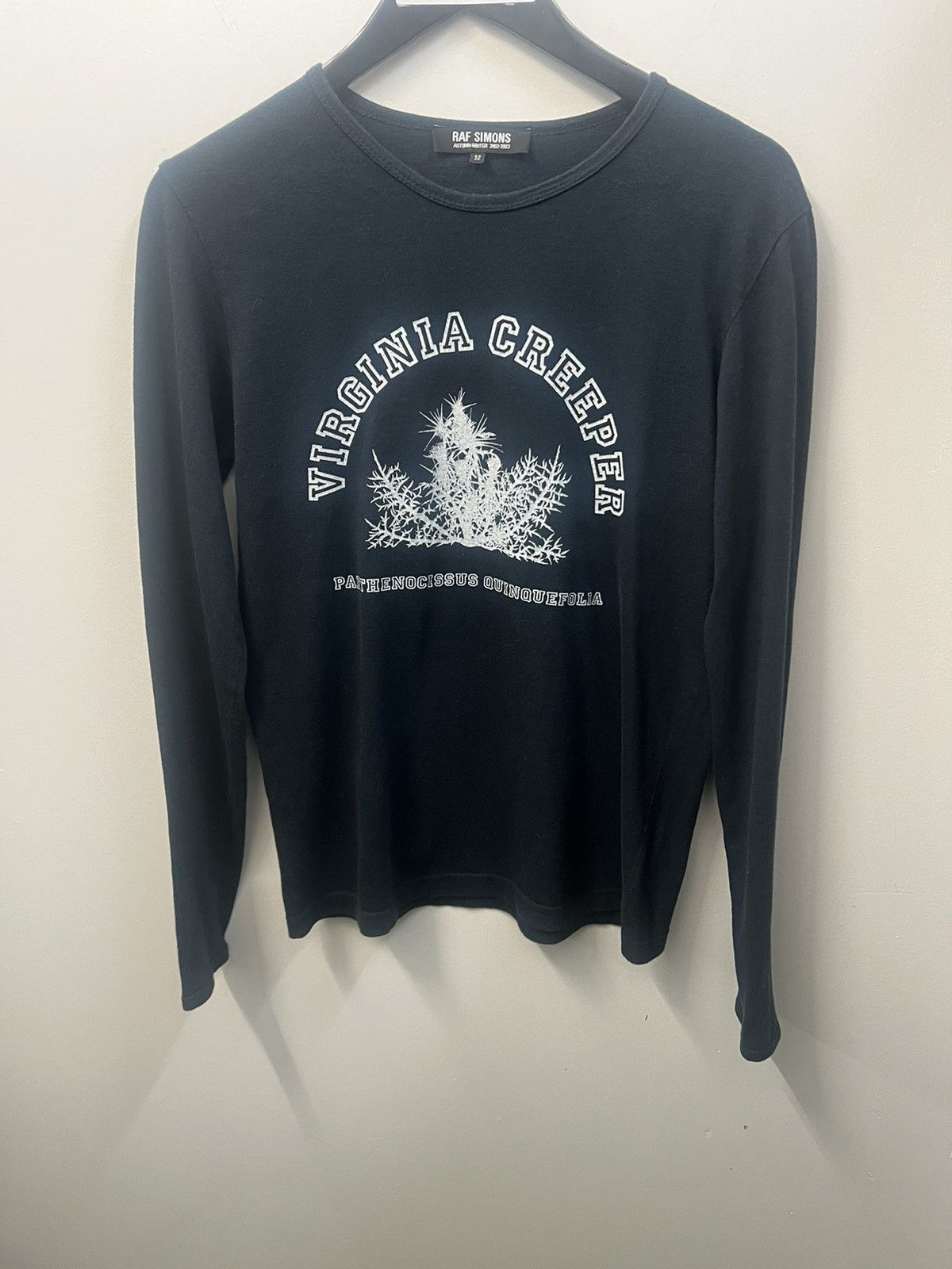 image of Raf Simons Virgina Creeper Long Sleeve in Navy, Men's (Size Large)