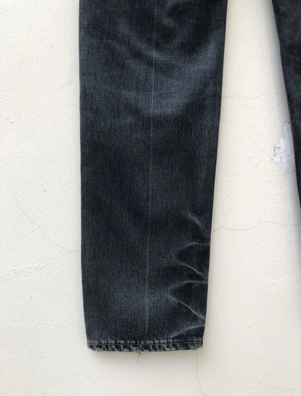 Levi's Vintage Clothing VTG 00s Levi’s 606 Big E Orange Tab Waxed Denim Slim Jeans Size US 33 - 18 Thumbnail
