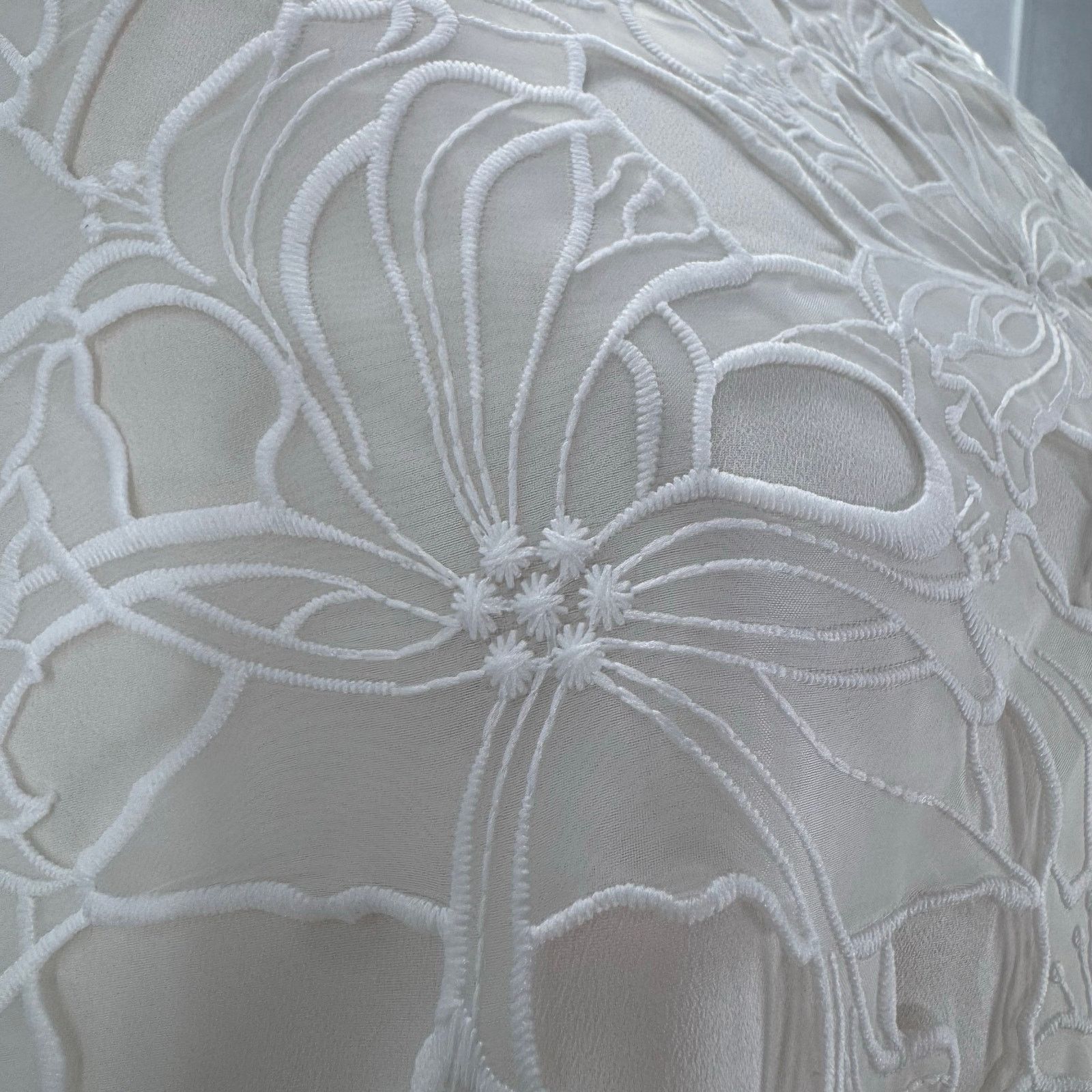 Marina Rinaldi Marina Rinaldi White Floral Lace Cutout Embroidered Top US24 Size 4XL / US 24-26 - 5 Thumbnail