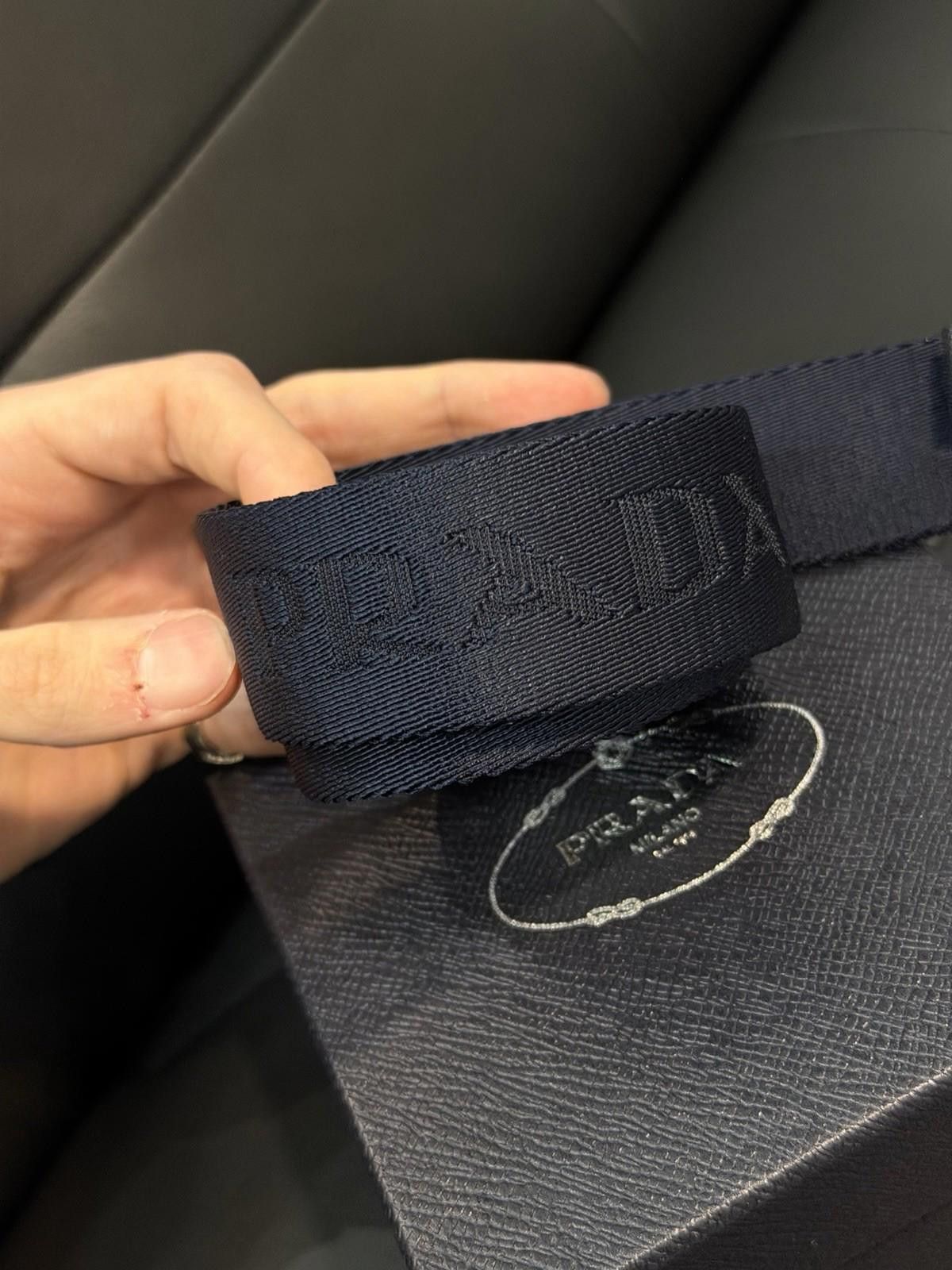 Prada PRADA Men's Belt Metal Blue 100% Authentic $650 Brand New Size ONE SIZE - 10 Thumbnail