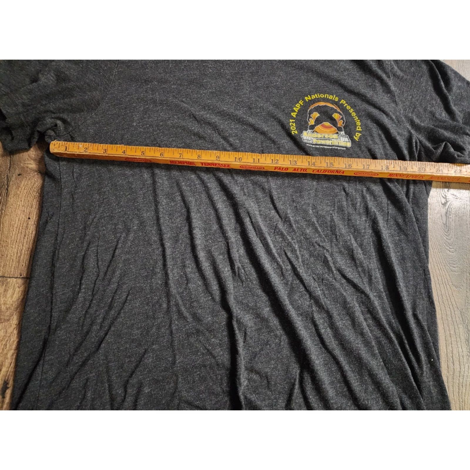 Vintage Mens T-Shirt American Amateur Powerlifting Federation AAPF Nationals 2021 Logo Graphic Print Short Sleeve Gray L Size US L / EU 52-54 / 3 - 3 Thumbnail