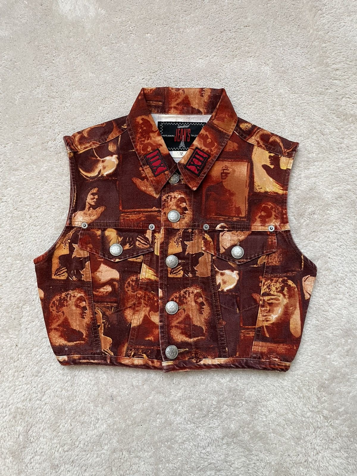 Jean Paul Gaultier 1990s Gaultier printed denim vest Size M / US 6-8 / IT 42-44 - 1 Thumbnail