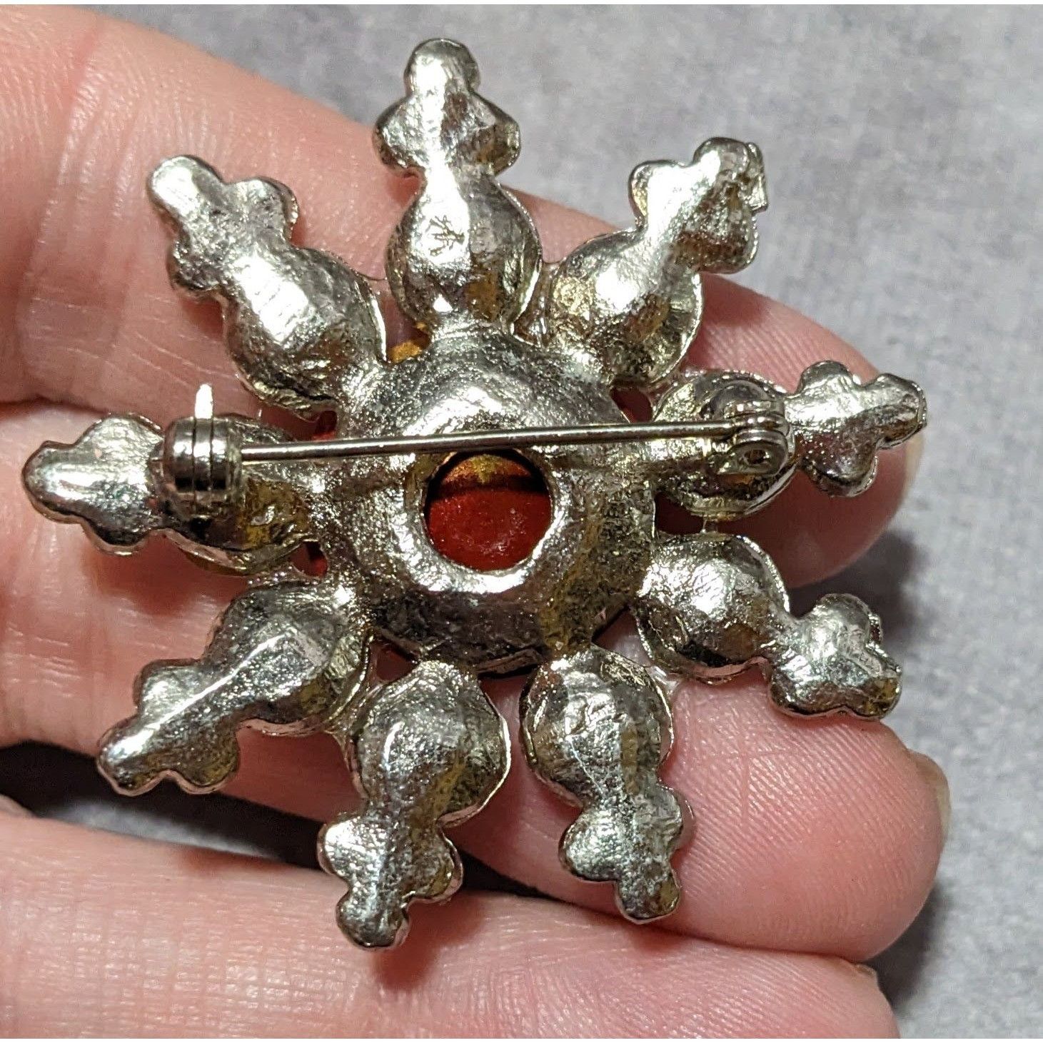 Other Vintage Red And Silver Star Rhinestone Brooch Size ONE SIZE - 6 Thumbnail