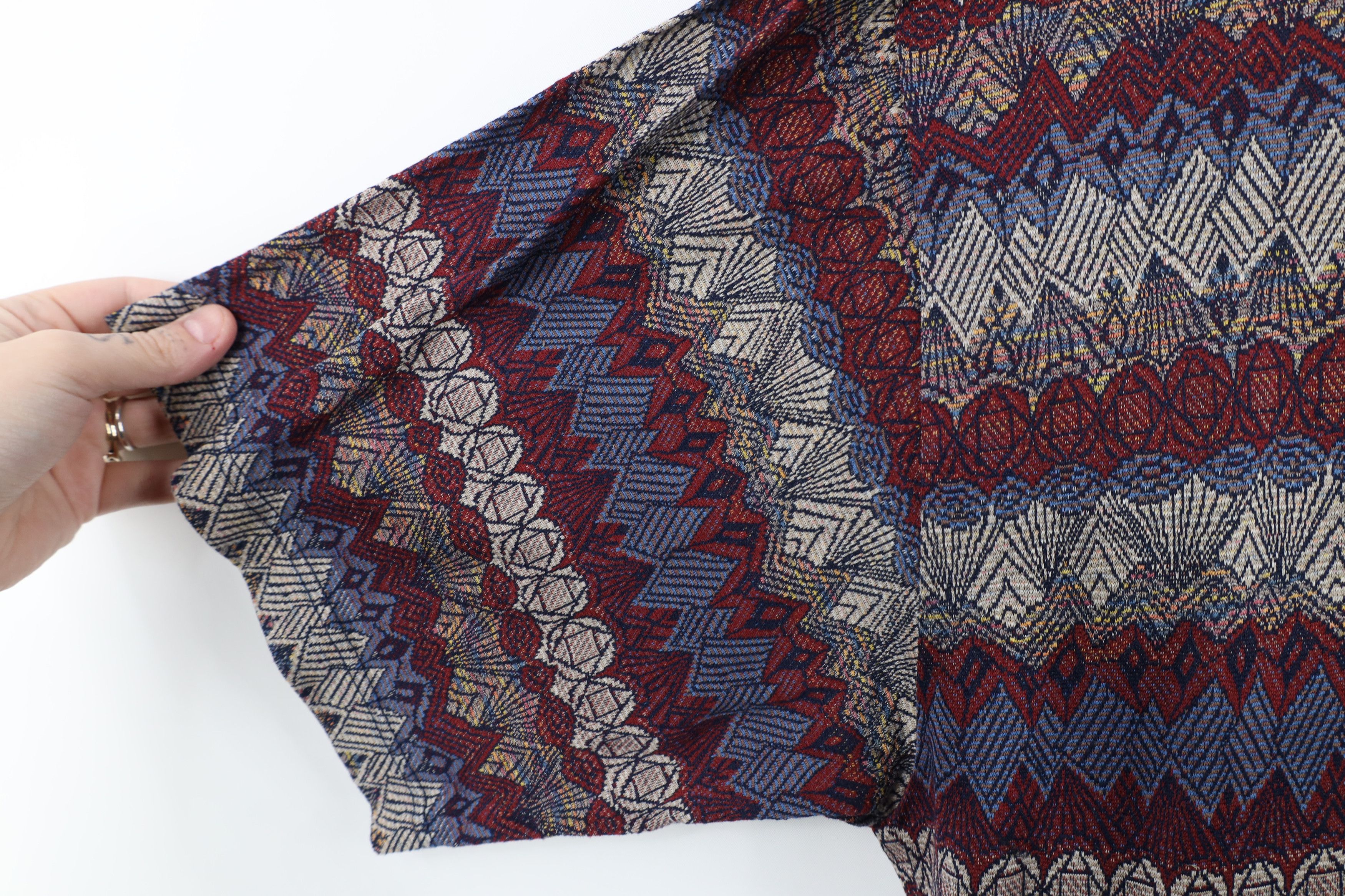 St. Croix × Vintage Vintage 90s St Croix Coogi Style Geometric Knit Polo Shirt Size US L / EU 52-54 / 3 - 6 Thumbnail