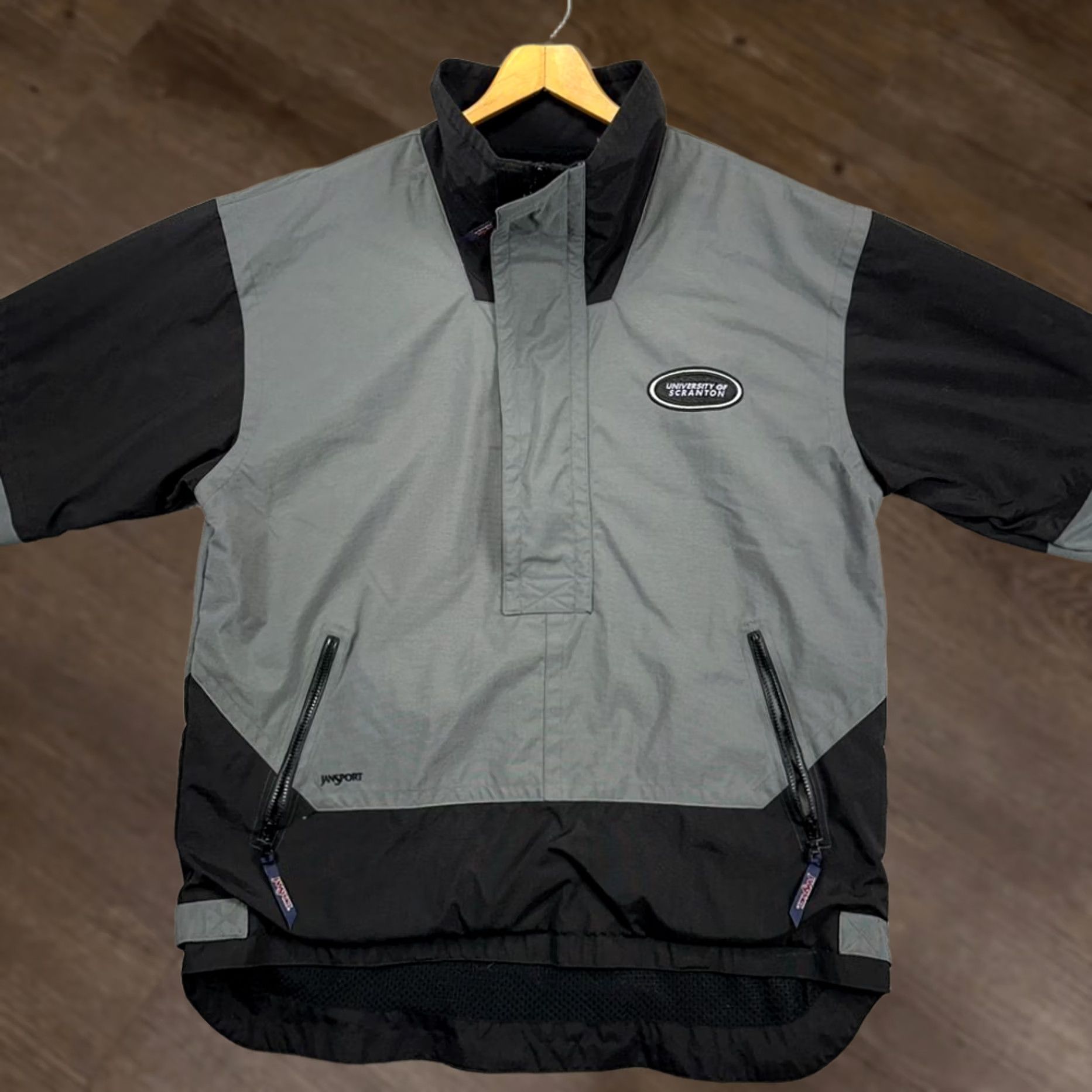 Jansport JanSport University Of Scranton Windbreaker Jacket Mens Medium Grey Black Nylon Size US M / EU 48-50 / 2 - 1 Thumbnail