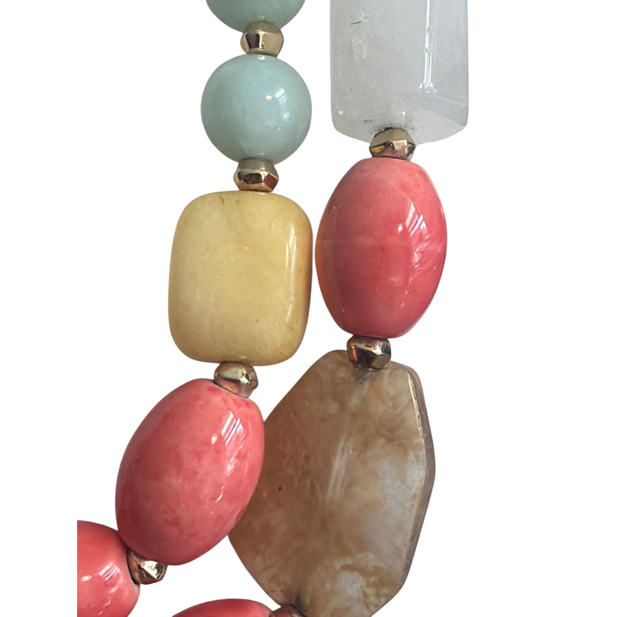 Loft Loft Multi Color Chunky Bead Statement Necklace Wood Stone Q Size ONE SIZE - 2 Thumbnail