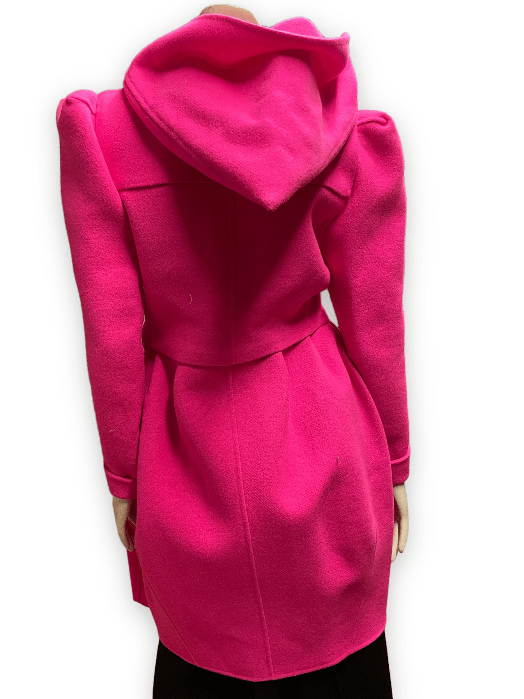 Marc Jacobs Fall 2009 Marc Jacobs Hot Pink Hooded Wool Coat Size S Size S / US 4 / IT 40 - 3 Thumbnail