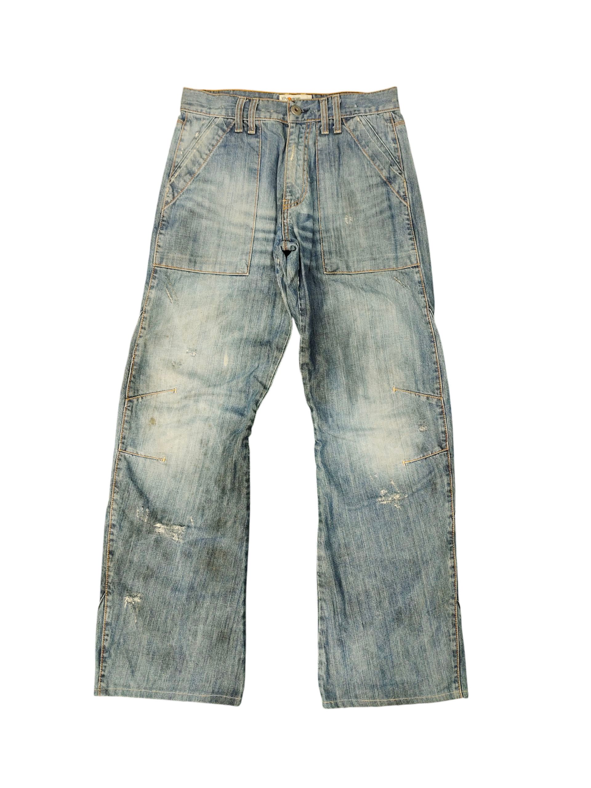 Energie Vintage Y2k Energie Worn-out & Distress Fatigue Denim Jeans Size US 30 / EU 46 - 1 Thumbnail