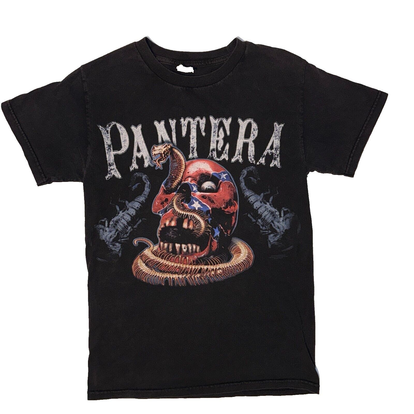 Vintage Vintage Pantera Heavy Metal Band Tee Skull Snake Scorpion - Size US S / EU 44-46 / 1 - 1 Thumbnail