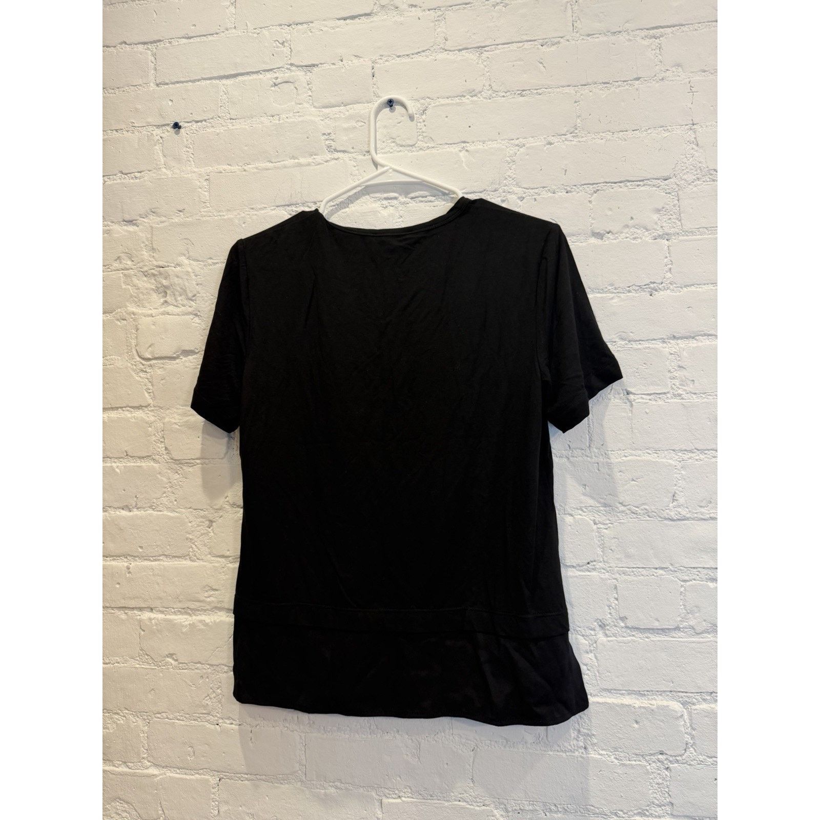 Caviar St John Caviar Knit Black Silk Layer Womens Petite Top Small Size S / US 4 / IT 40 - 3 Thumbnail