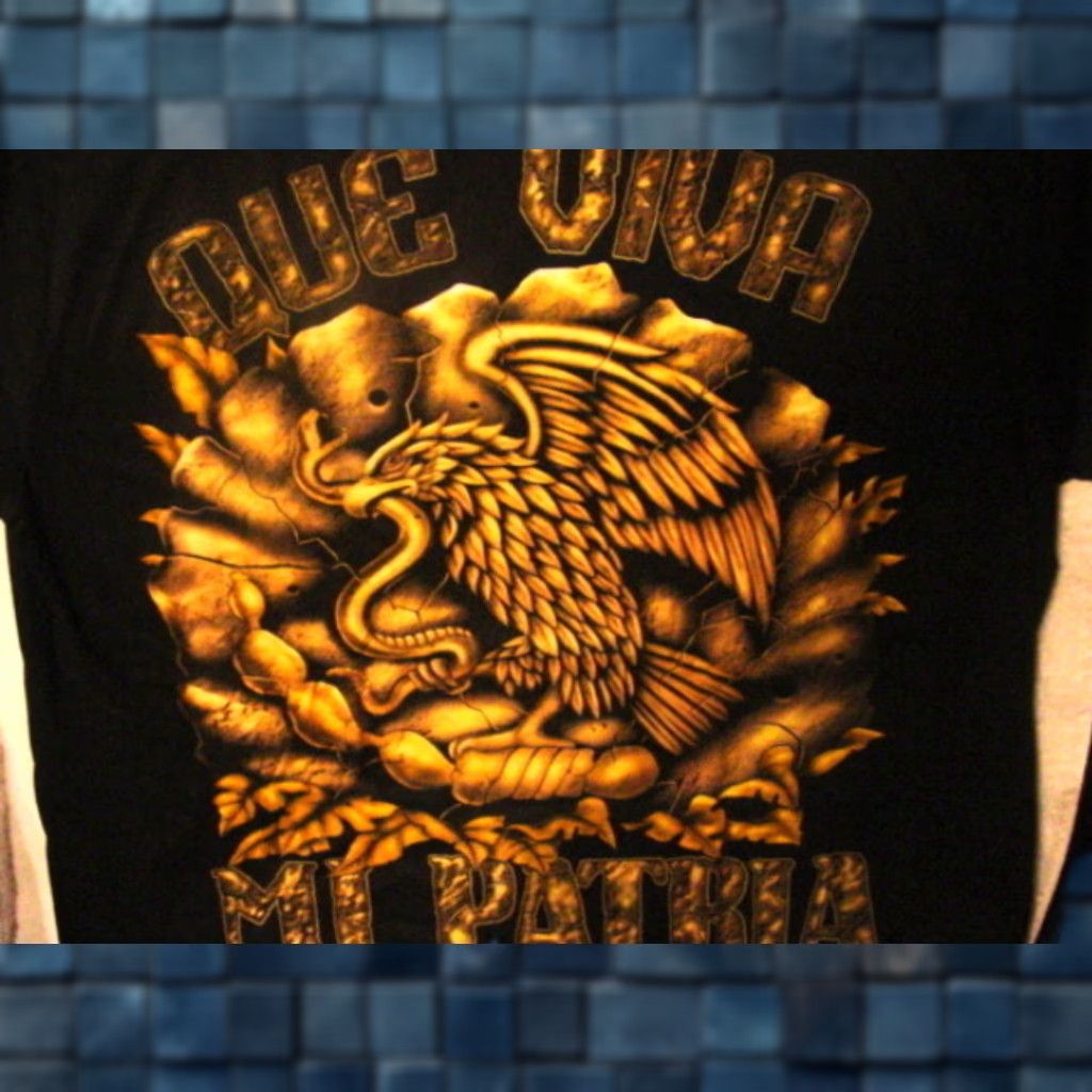 Vintage VINTAGE Unbranded Men's T-Shirt XL Black Eagle Que Viva Mi Patria Graphic Tee 100% Cotton Size US XL / EU 56 / 4 - 1 Preview
