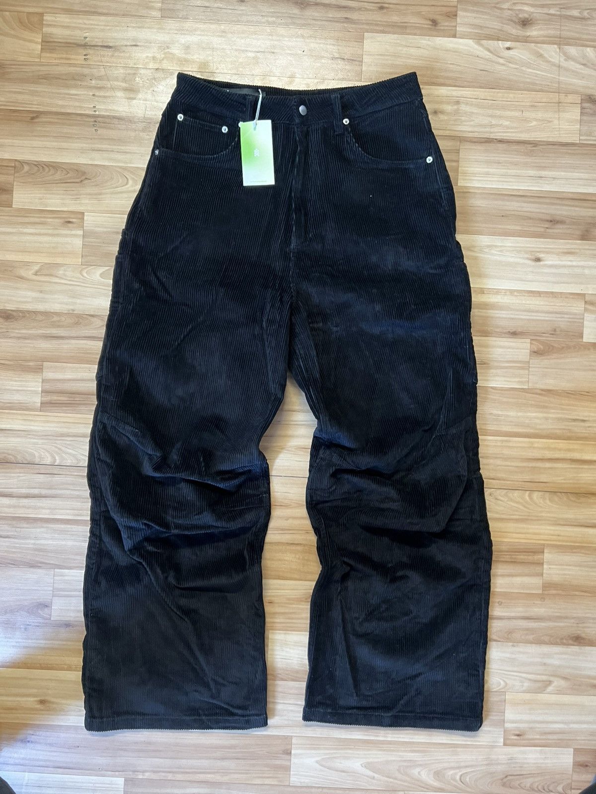 Other Ordinary Practice Dart Carpenter Trousers Black Corduroy M Size US 30 / EU 46 - 1 Thumbnail