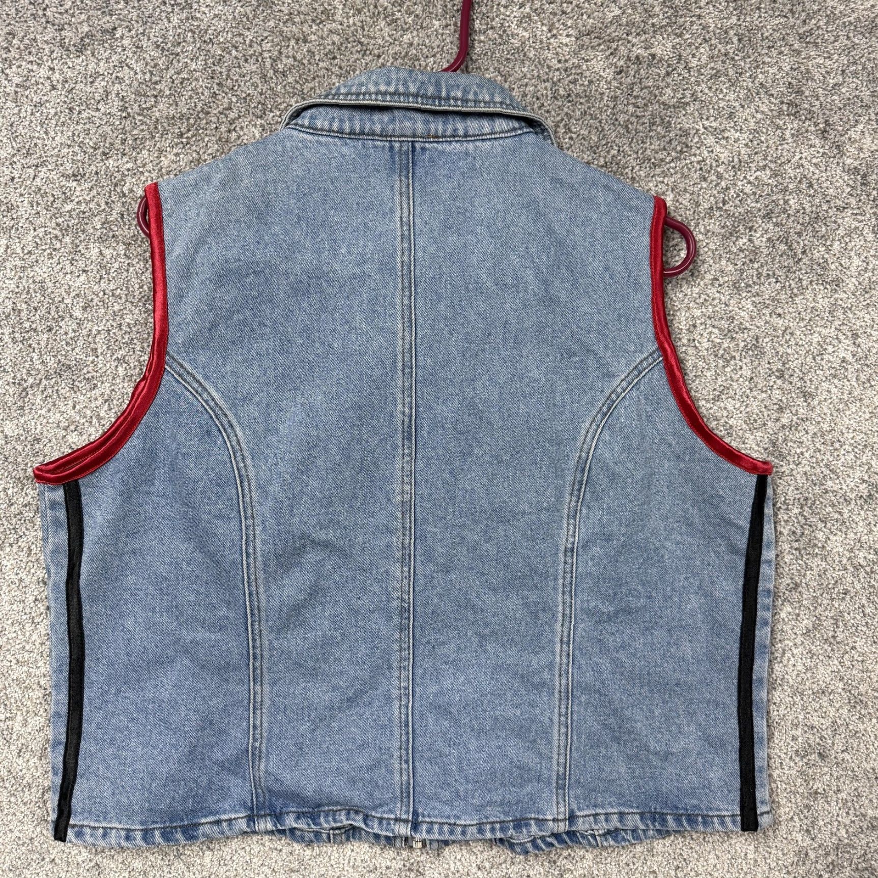 Denime VINTAGE 90s Y2K Zana-Di Denim Vest 18 Bubblegum Kidcore Patriotic Streetwear Women's Vest Blue Star Size XXL / US 16-18 / IT 52-54 - 7 Thumbnail
