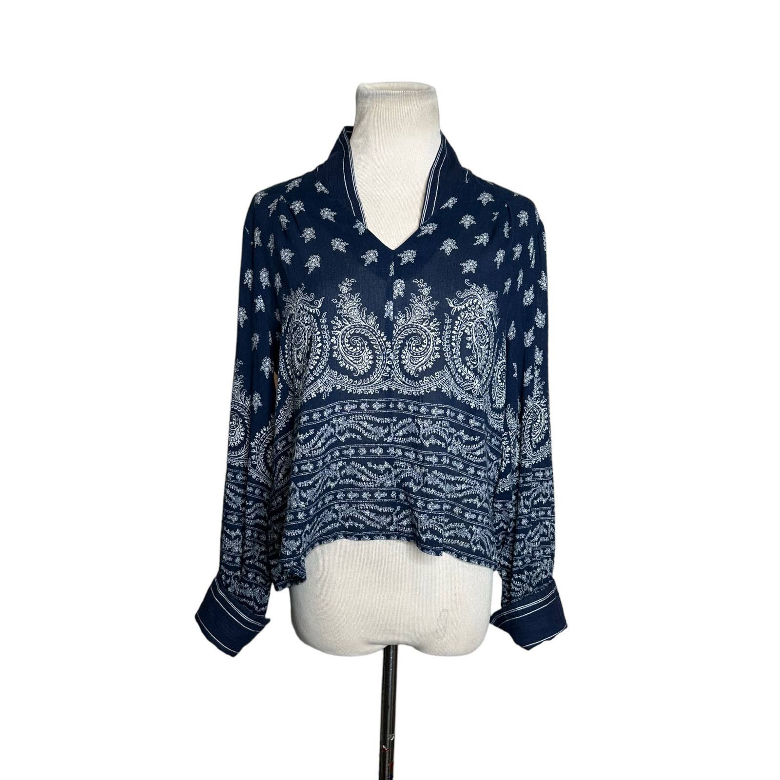 Sea New York Sea New York blue paisley print long sleeves blouse size 2 Size XS / US 0-2 / IT 36-38 - 10 Thumbnail