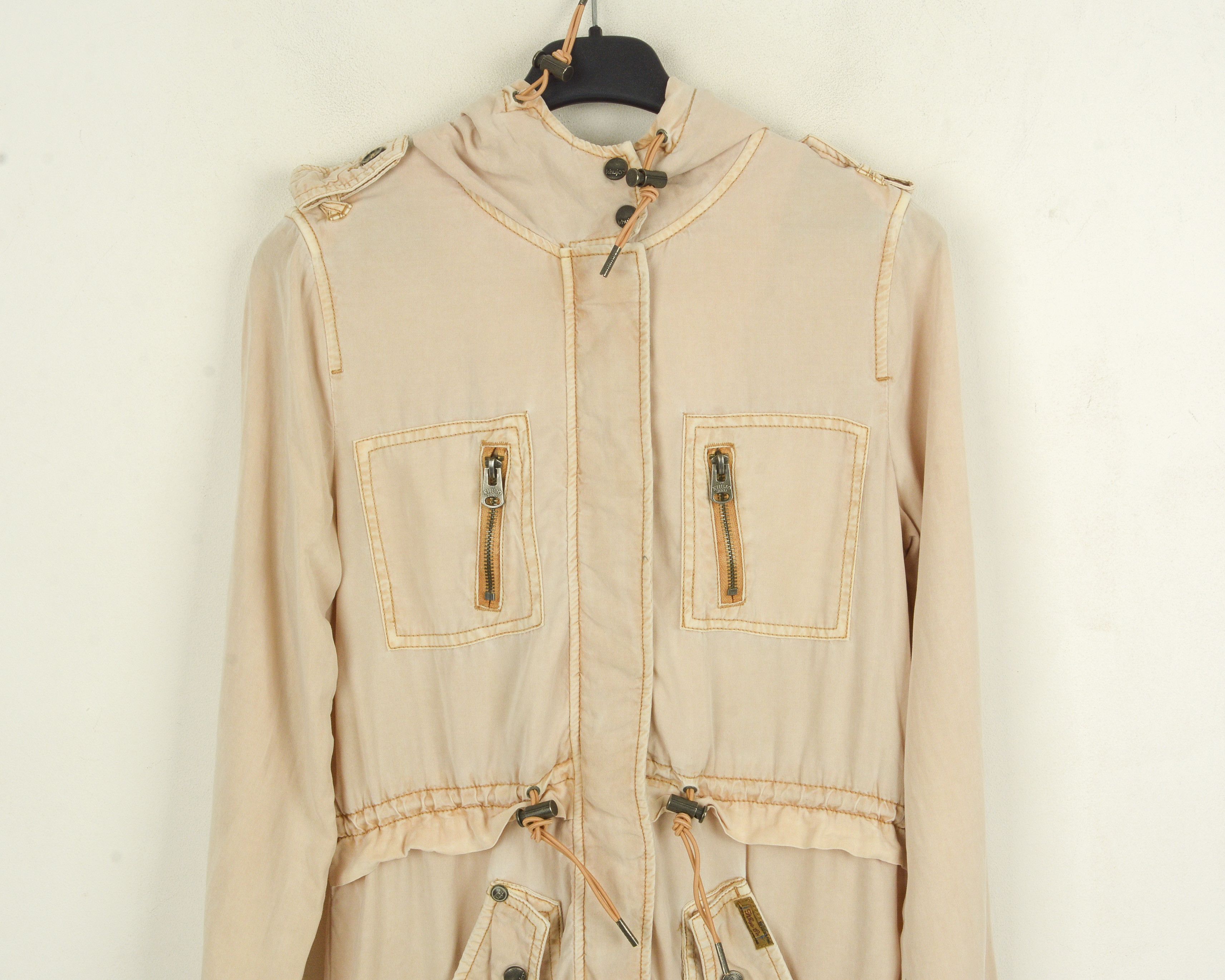 khujo Vintage Inspired Womens M Jacket Coat Hooded Outerwear Size M / US 6-8 / IT 42-44 - 2 Thumbnail