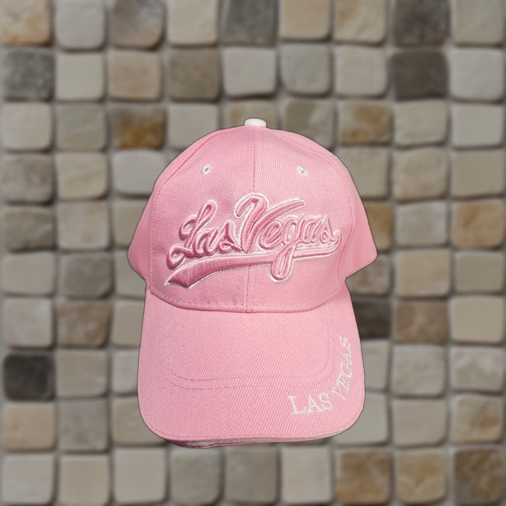 Pinko Las Vegas Women's Pink Embroidered Adjustable Hat Baseball Cap Shirt? Size ONE SIZE - 1 Thumbnail
