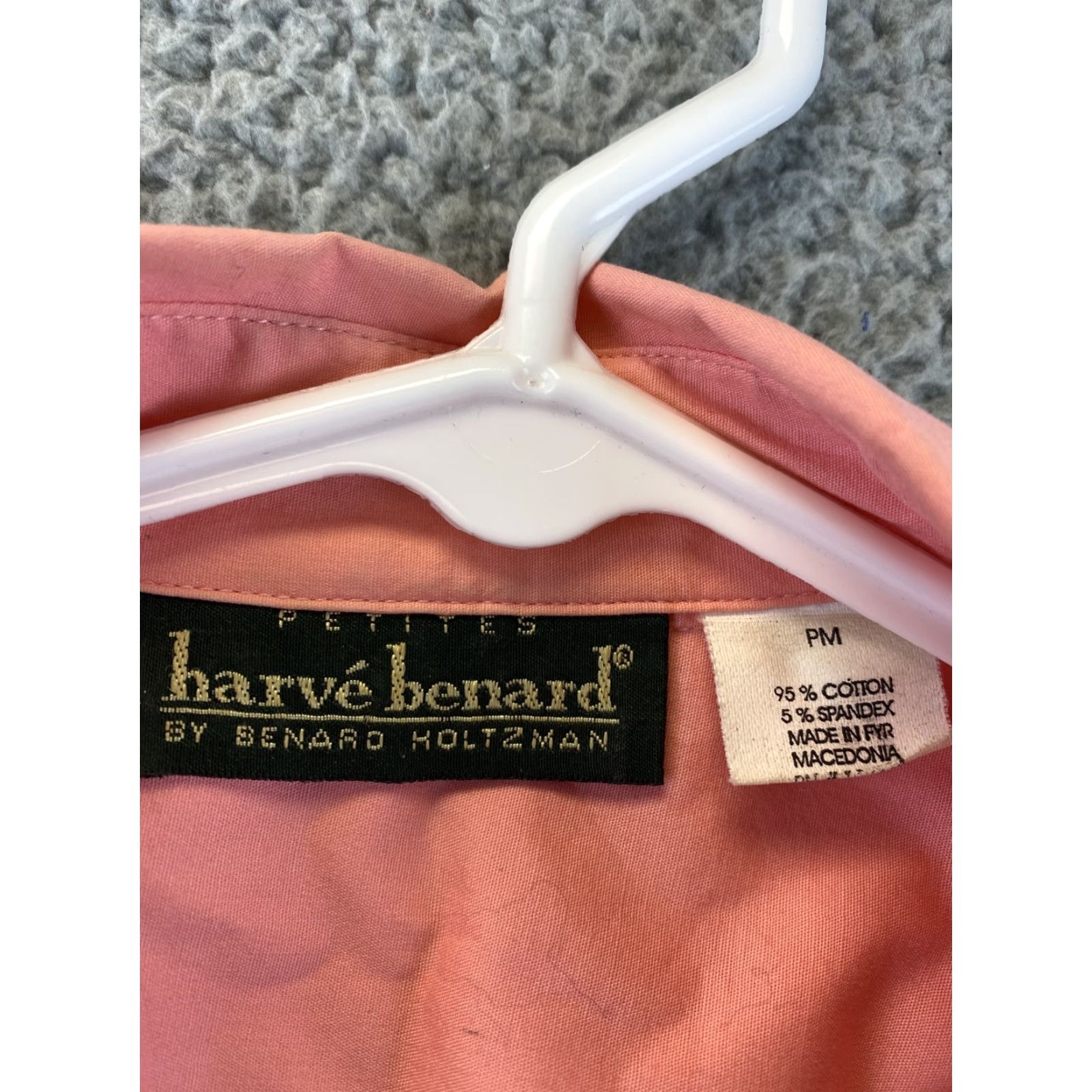 Vintage Harve Benard Shirt Women PM Orange 3/4 Sleeve Button-Up Collared Cotton Work Casual /88-11 Size M / US 6-8 / IT 42-44 - 4 Thumbnail