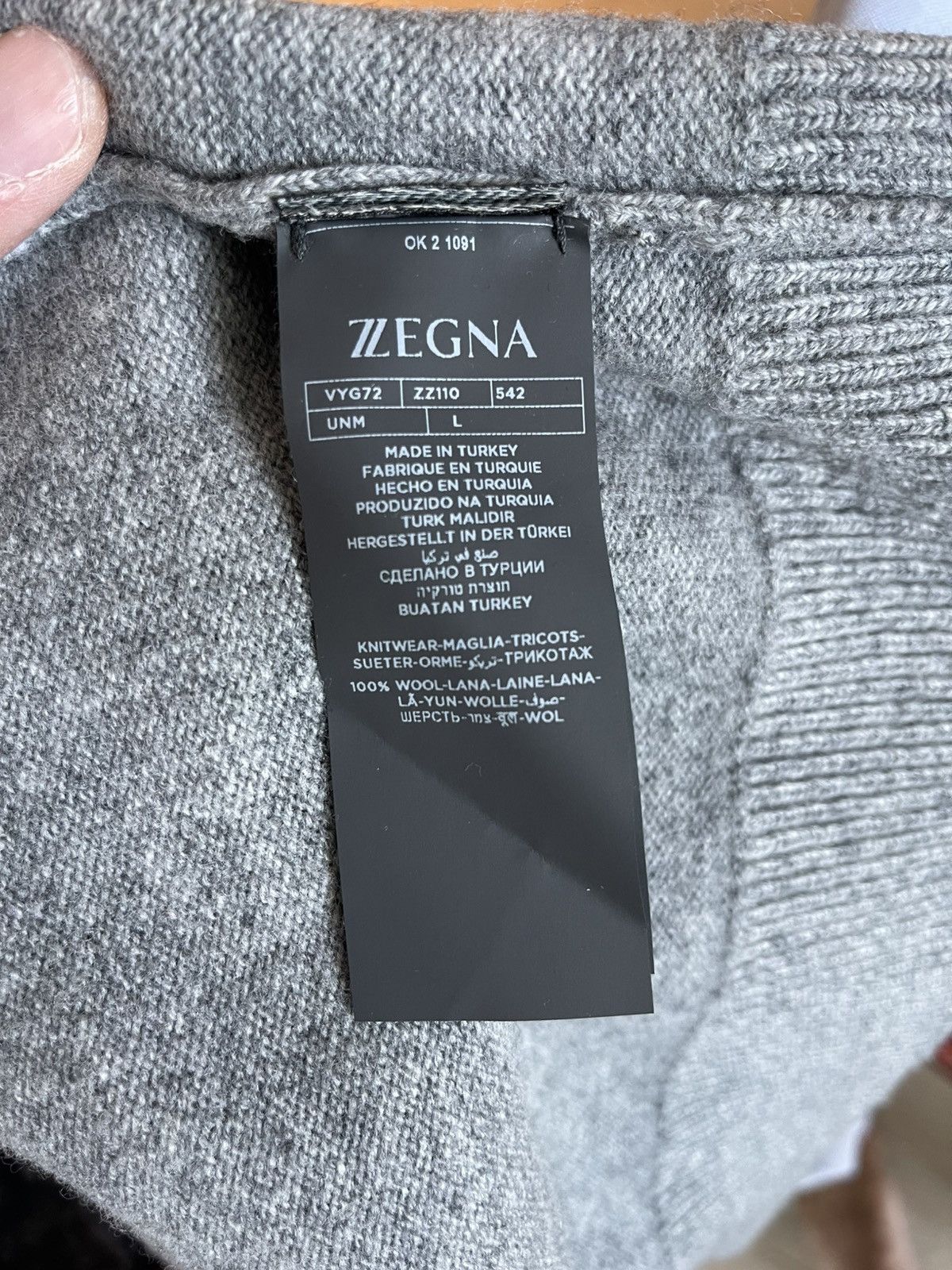 Z Zegna Zegna sweater wool Size US L / EU 52-54 / 3 - 3 Thumbnail