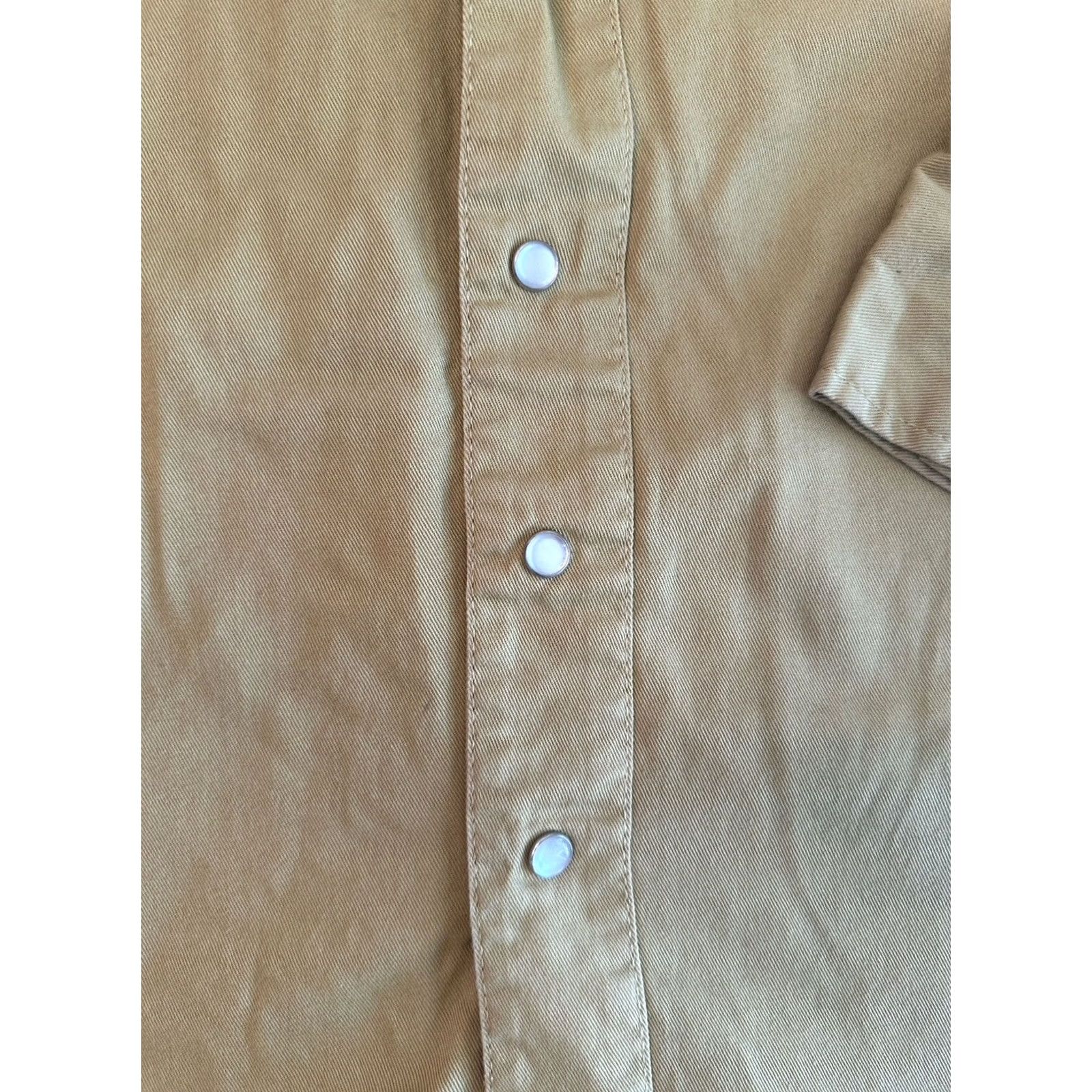 Vintage VINTAGE C.E. Schmidt Work Wear Mens L Pearl Snap Pockets Long Sleeve Twill Western Shirt Size US L / EU 52-54 / 3 - 2 Thumbnail
