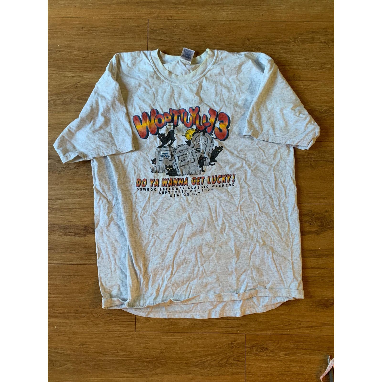 Gildan Vintage cat T shirt size xl 1990s 80s Size US XL / EU 56 / 4 - 1 Thumbnail