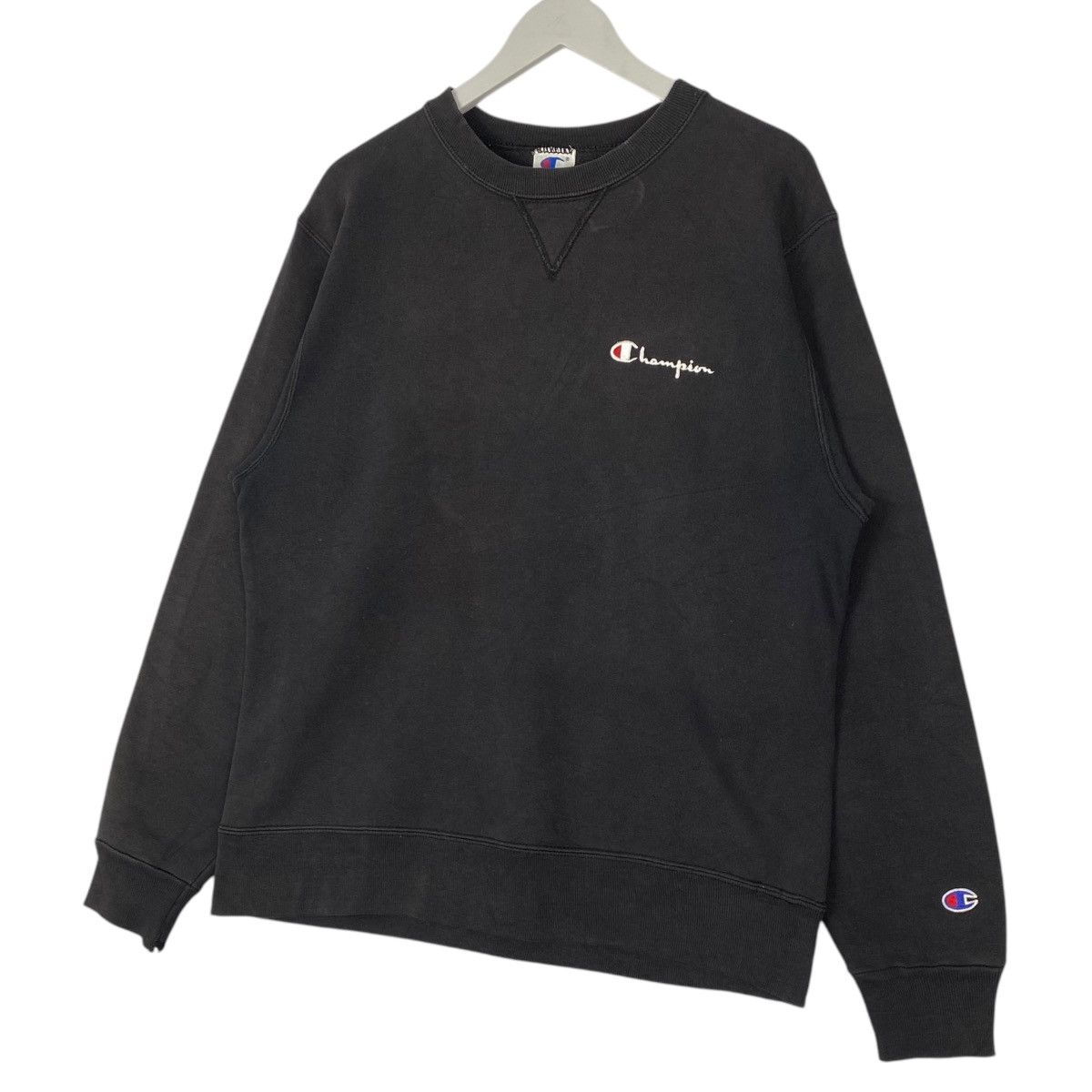 Champion × Vintage Vintage Champion Small Logo Embroidered Sweatshirt Gray Size US M / EU 48-50 / 2 - 2 Thumbnail