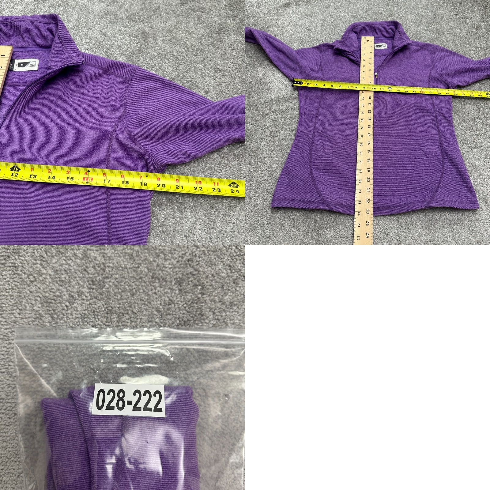 Vintage Alpine Design Active Jacket Womens Medium Purple 1/4 Zip Lightweight Long Sleeve Size M / US 6-8 / IT 42-44 - 8 Thumbnail