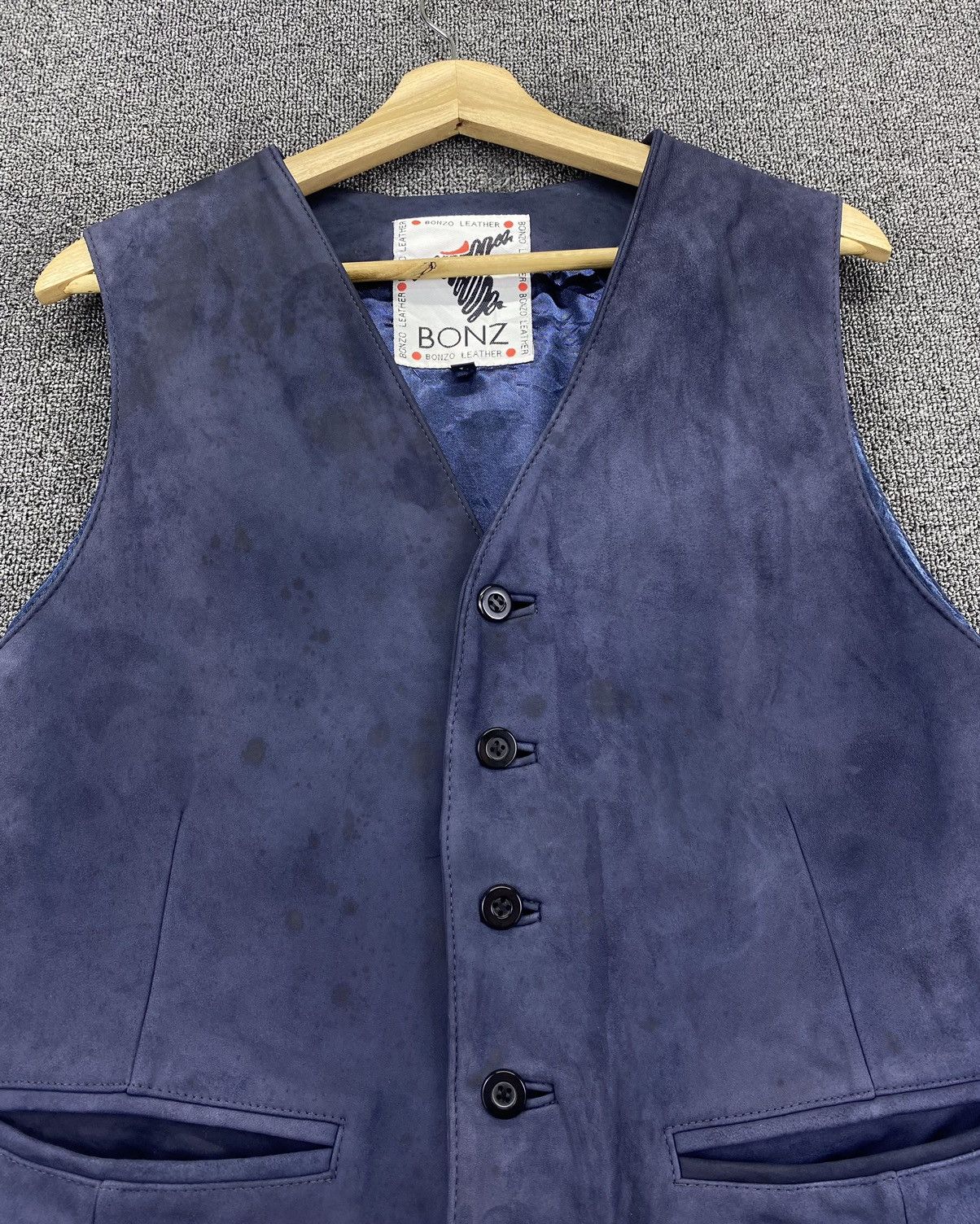 Leather Vintage Bonzo Leather Lamb Skin Vest Size L / US 10 / IT 46 - 4 Thumbnail