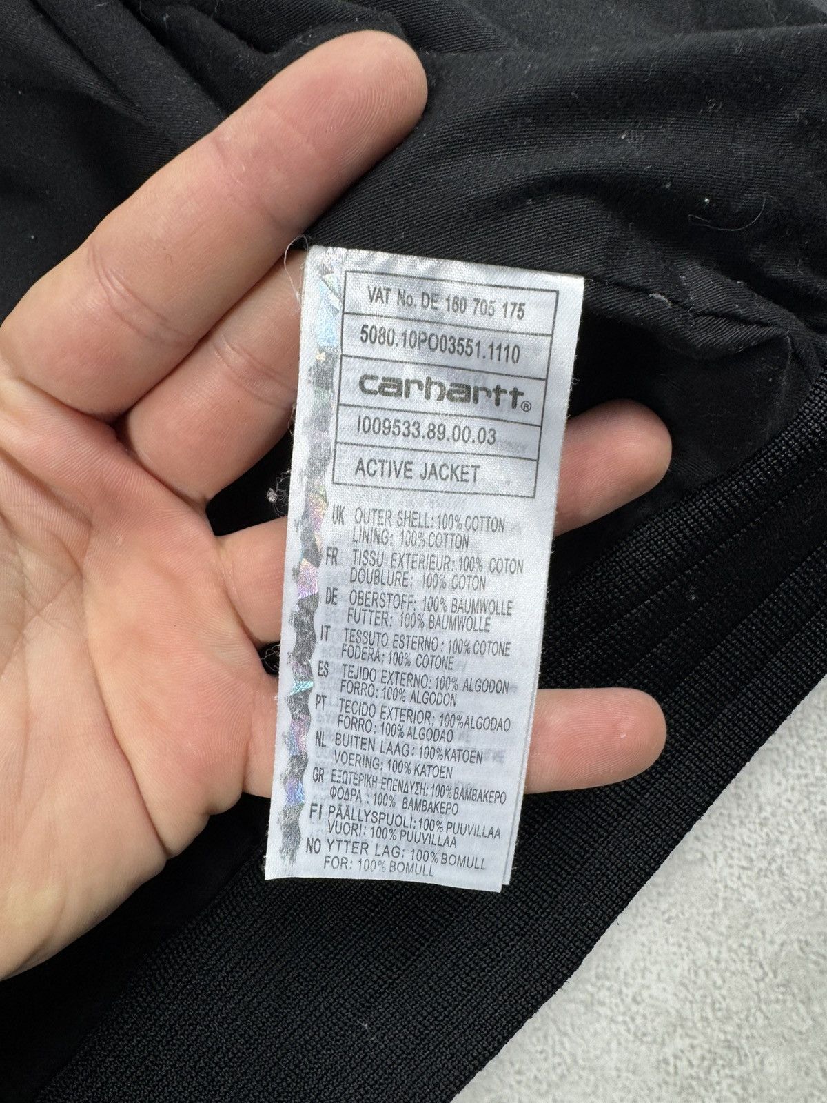 Carhartt Vintage Carhartt WIP Waxed Active Black Bomber Jacket Size US XL / EU 56 / 4 - 9 Thumbnail