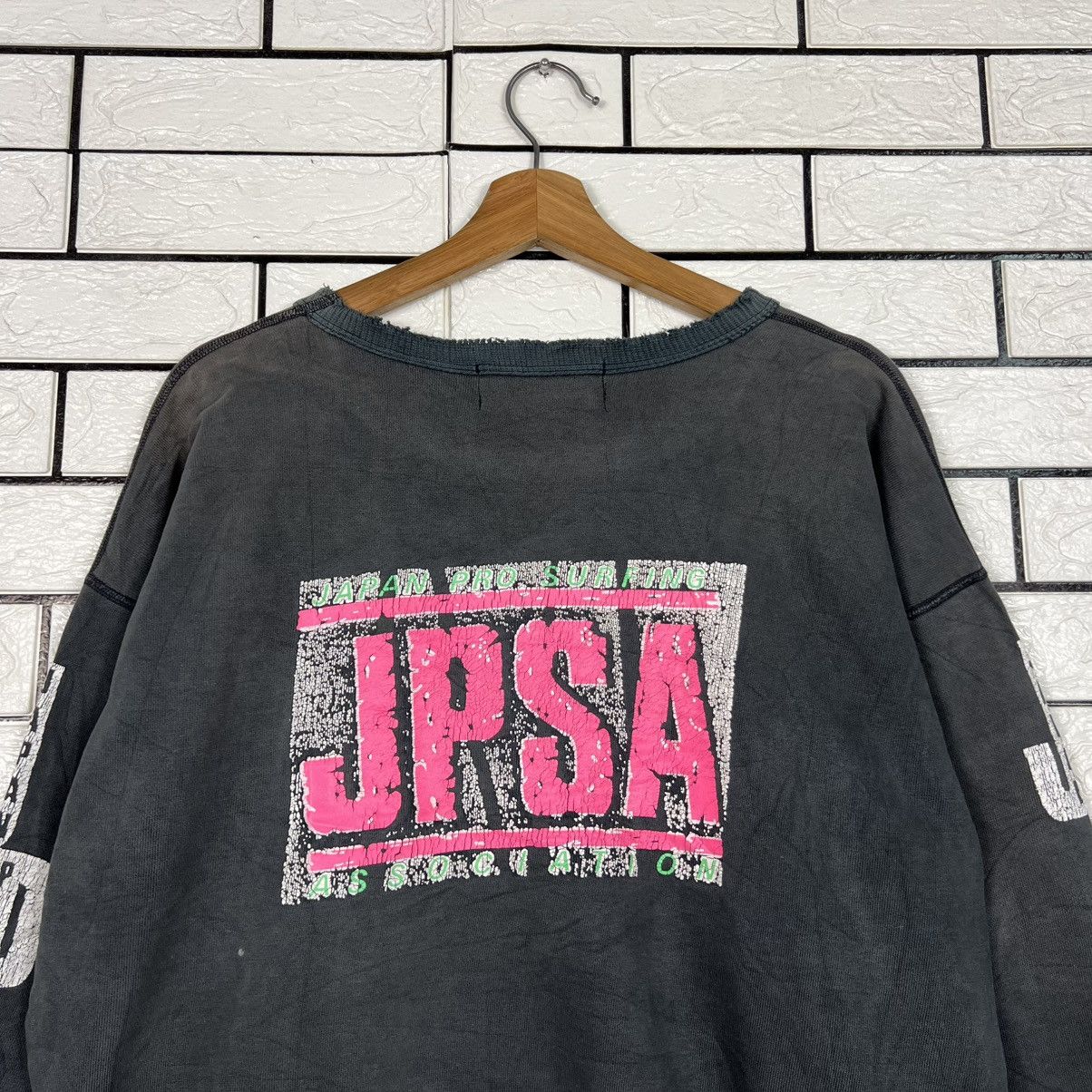 Vintage 90s JPSA Japan Pro Surfing Association Sweatshirt #4270-C194 Size US L / EU 52-54 / 3 - 2 Thumbnail