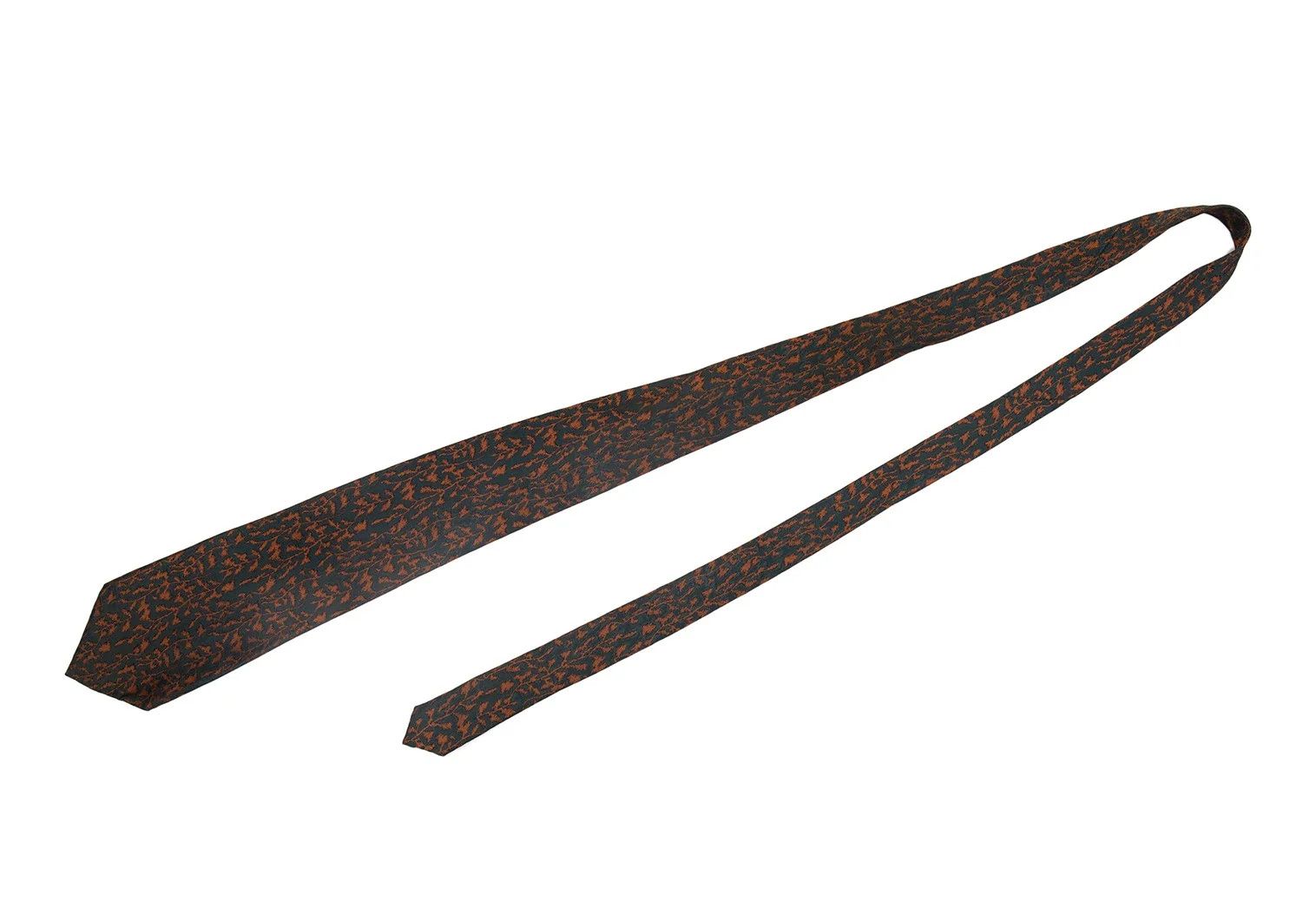 Jean Paul Gaultier Silk Jacquard Tie in Dark Blue and Light Brown Size ONE SIZE - 2 Thumbnail