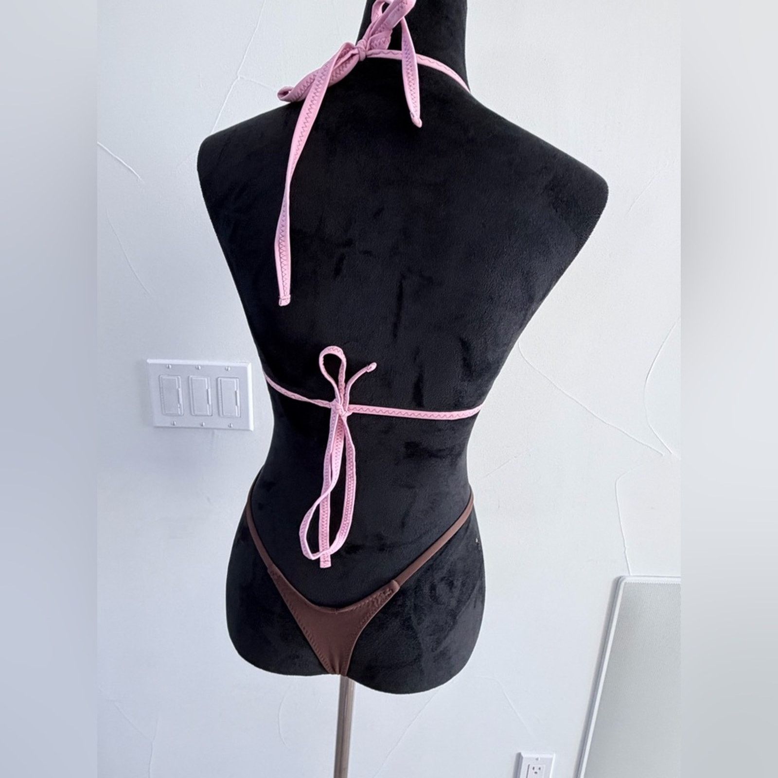 Other Camo Bikini Swimsuit Swimwear 2 piece Set with Pink Heart S Size ONE SIZE - 5 Thumbnail