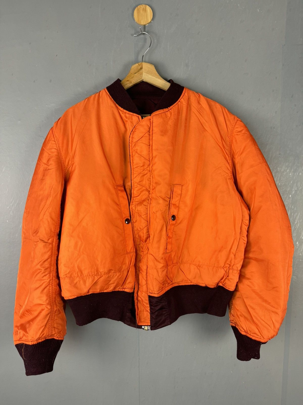 Alpha Industries VINTAGE ALPHA INDUSTRIES USAF MILITARY STYLE BOMBER JACKET Size US L / EU 52-54 / 3 - 9 Thumbnail