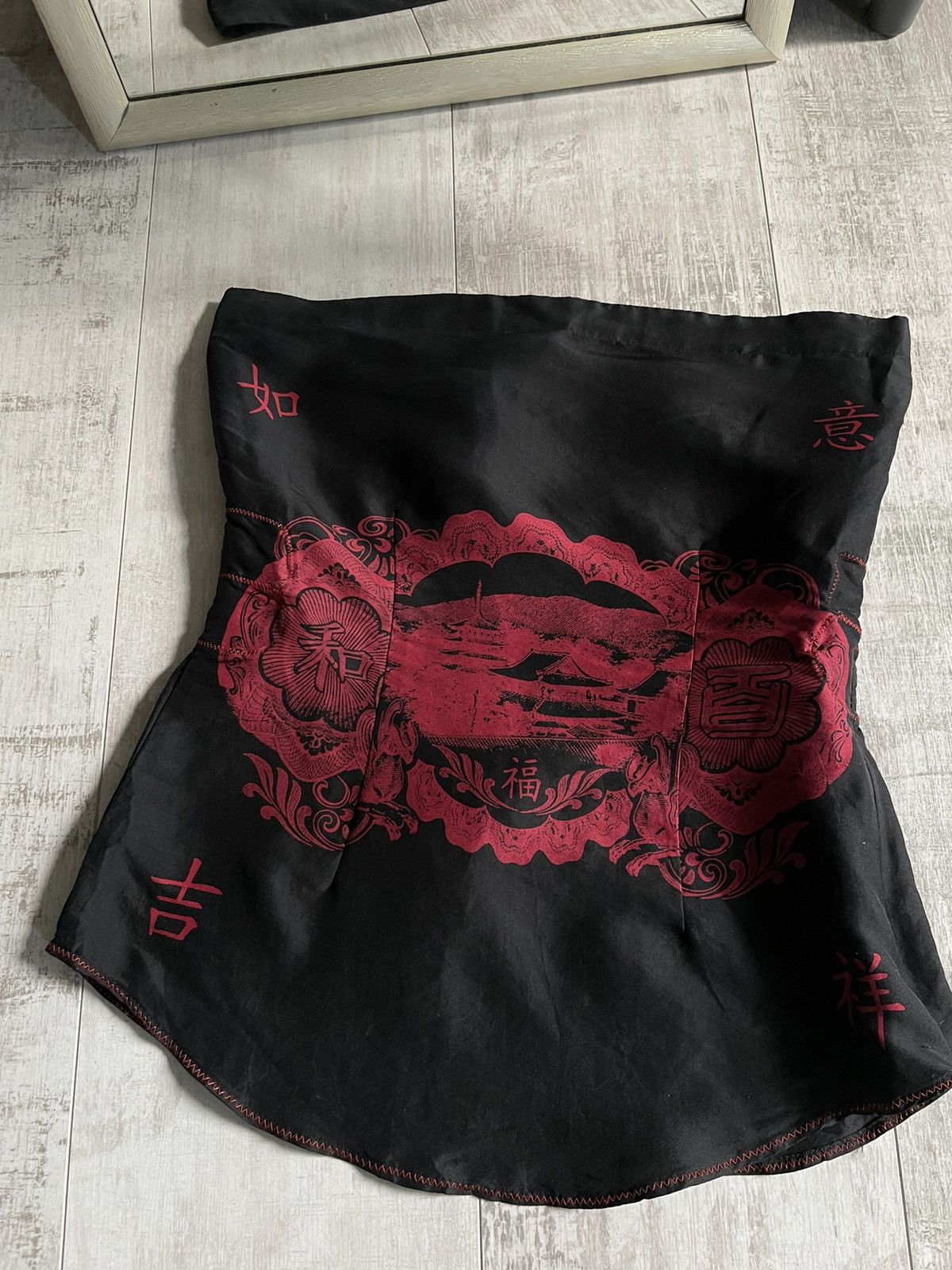 Japanese Brand Vintage Japan Mini Skirt Y2K Black 00’s RARE Size 24" / US 00 / IT 34 - 3 Thumbnail
