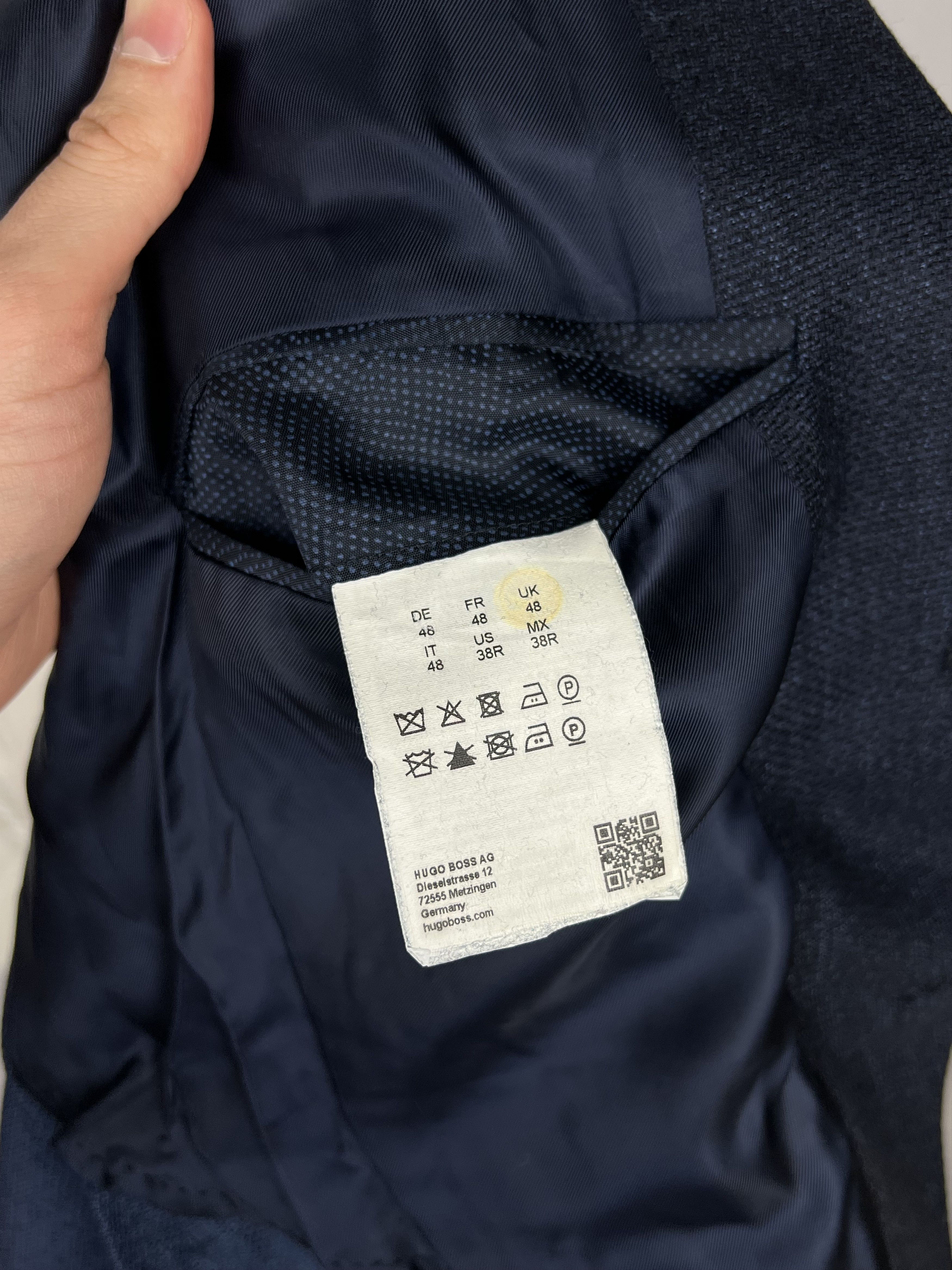 Hugo Boss Solid Cotton Blend Half-Lined Modern Sport Coat Size 38R - 10 Thumbnail