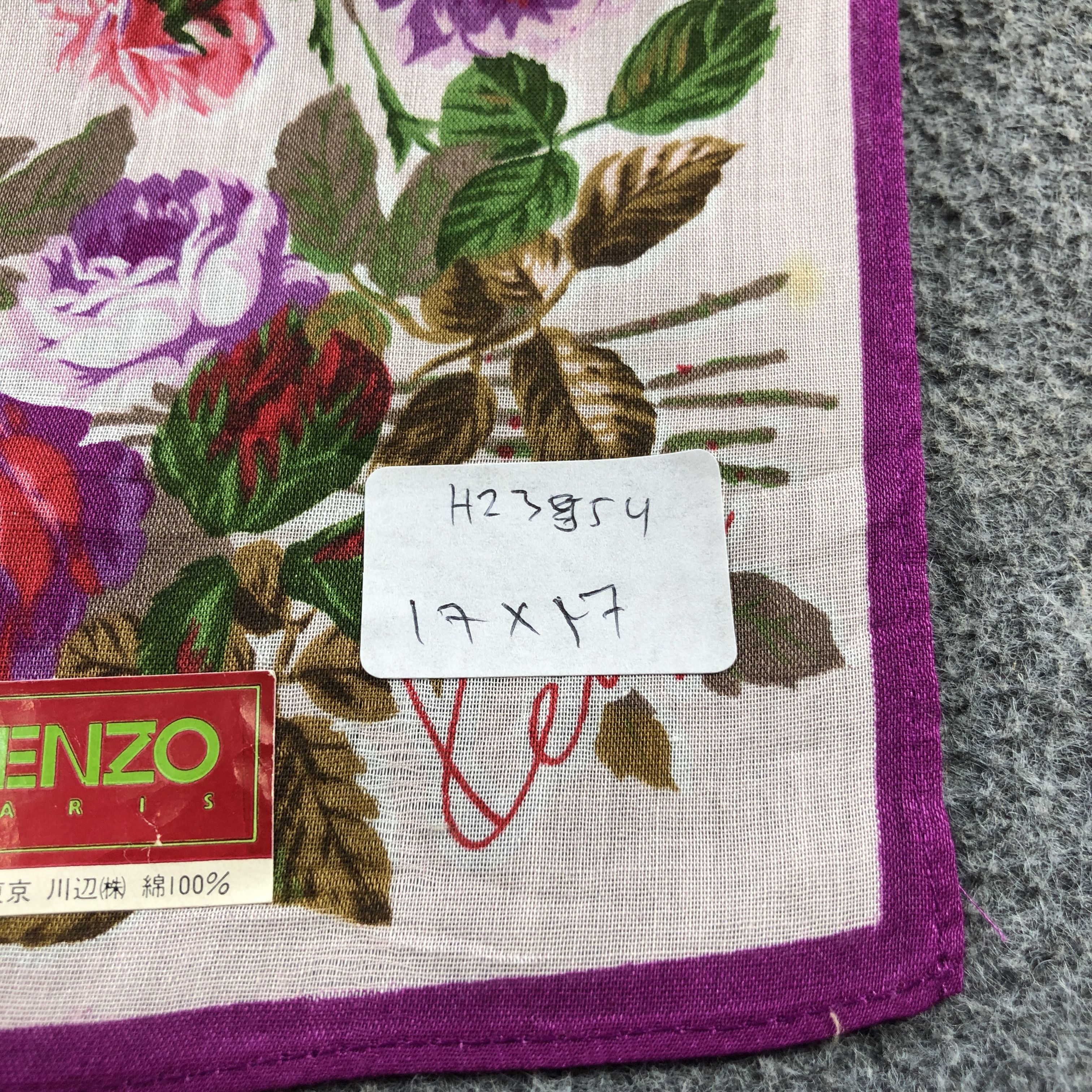 Kenzo Kenzo Floral Handkerchief Neckerchief Bandana H2354 Size ONE SIZE - 10 Thumbnail