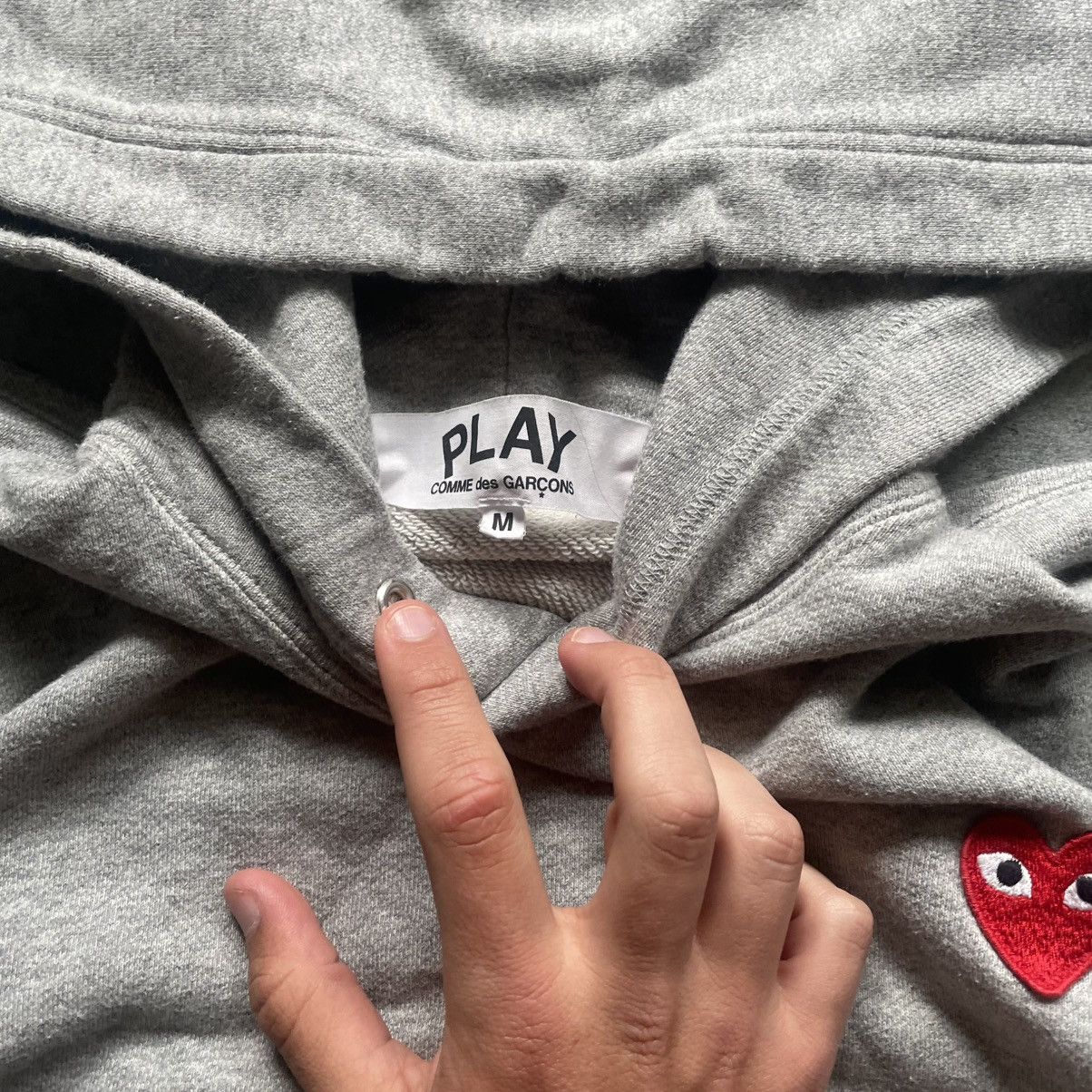 Comme des Garcons × Vintage Vintage Come Des Garçons Basic Gray Hoodie Size US S / EU 44-46 / 1 - 4 Thumbnail