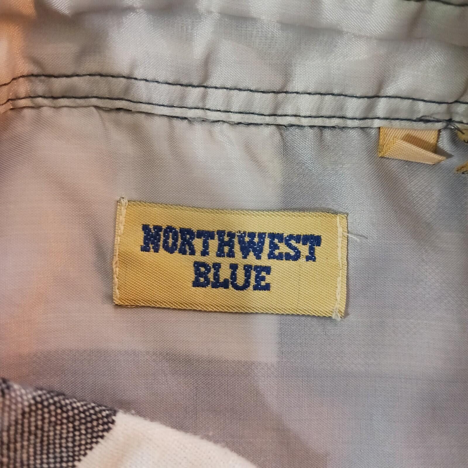 Other Northwest Blue Shirt Men LT Green/White Plaid Vintage Flanne Size US L / EU 52-54 / 3 - 7 Thumbnail