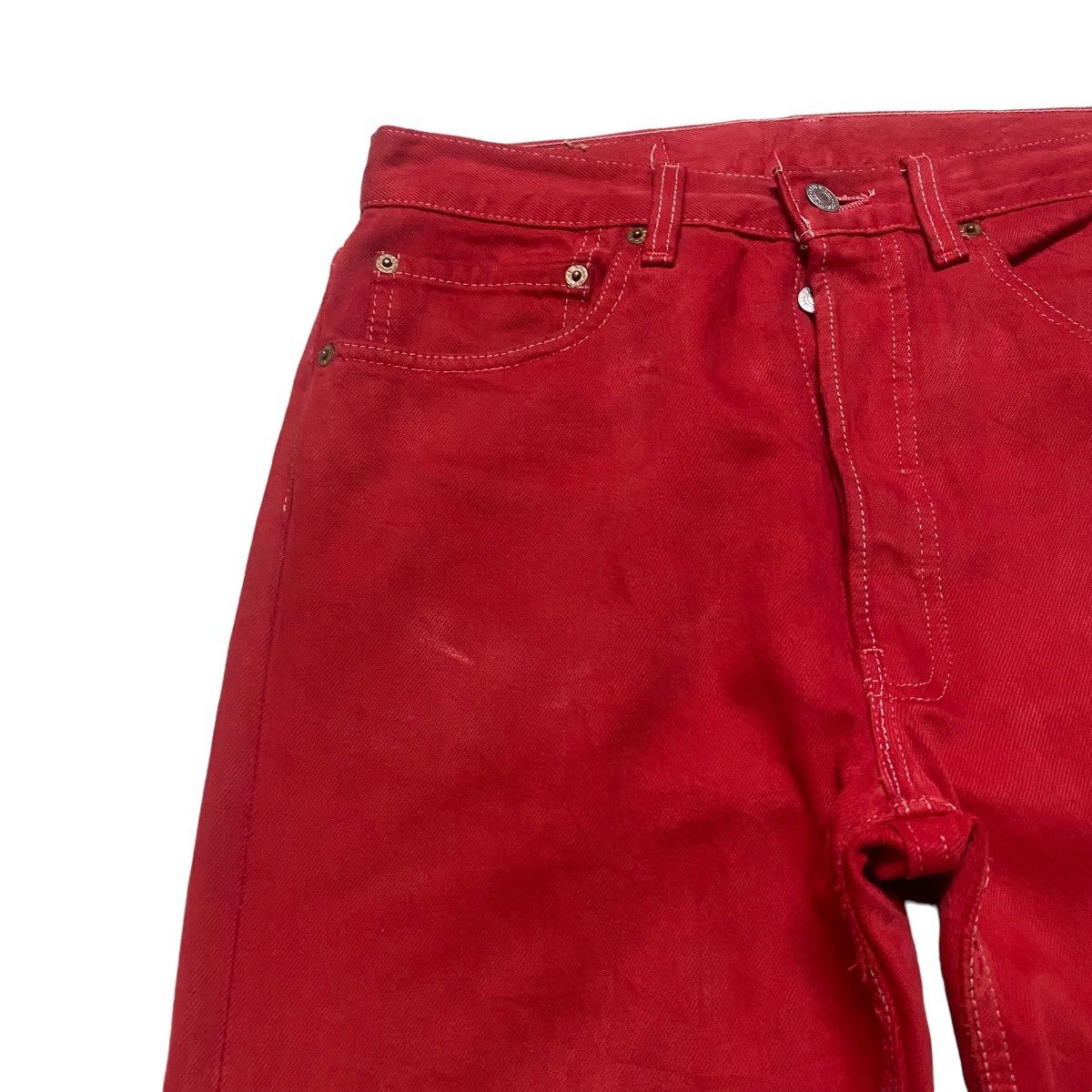 Levi's Vintage 80s Levis 501 Red Jeans Size US 31 - 5 Thumbnail