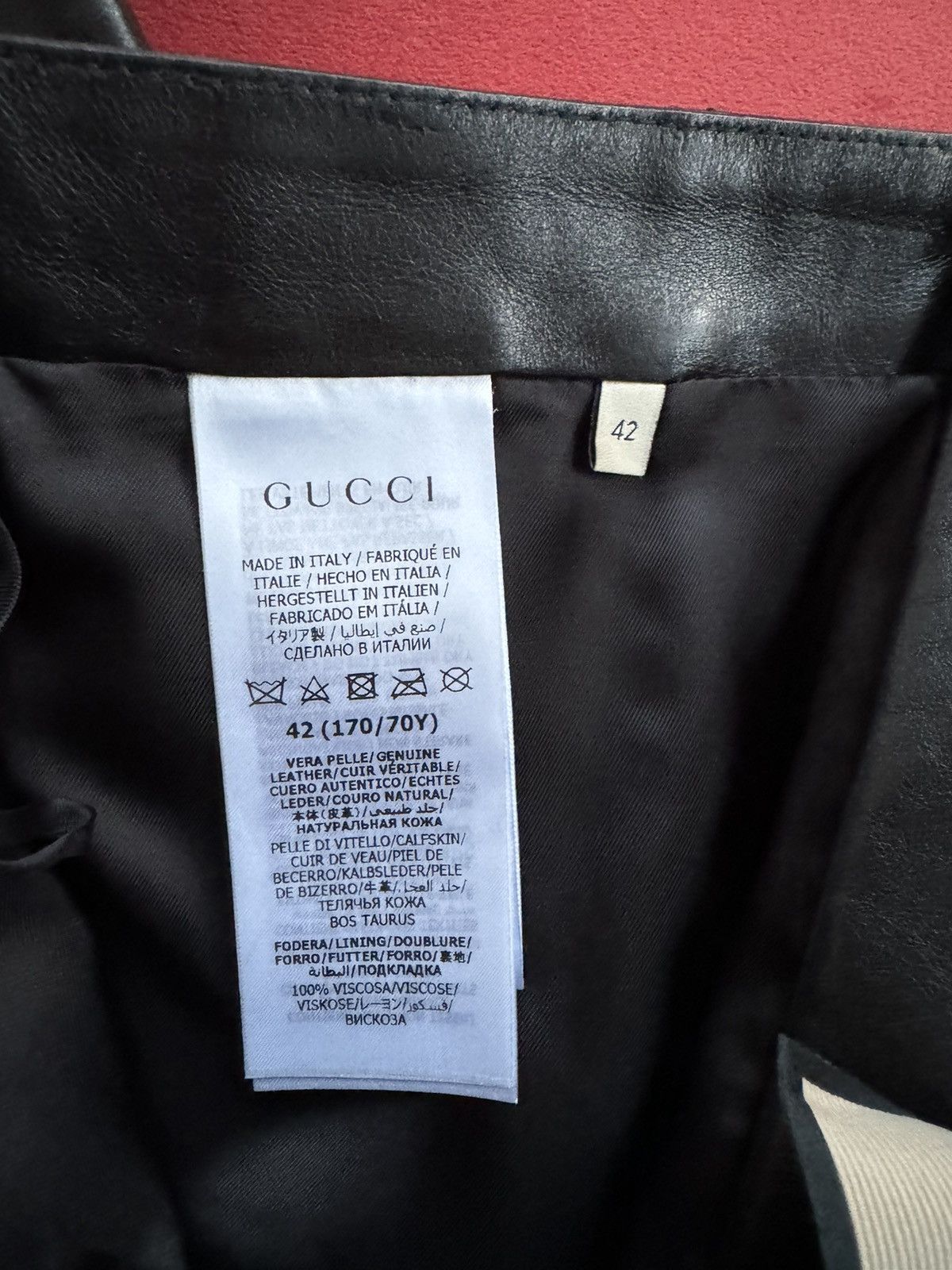 Gucci Gucci leather textured vinyl, size M int Size 28" / US 6 / IT 42 - 9 Thumbnail