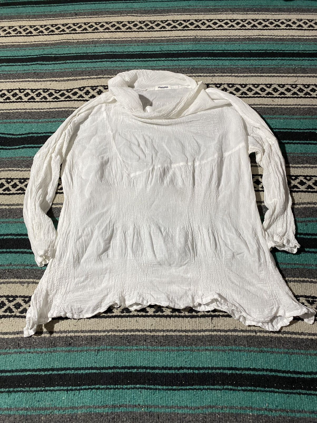 Issey Miyake Plantation true white wrinkle blouse Size M / US 6-8 / IT 42-44 - 1 Thumbnail