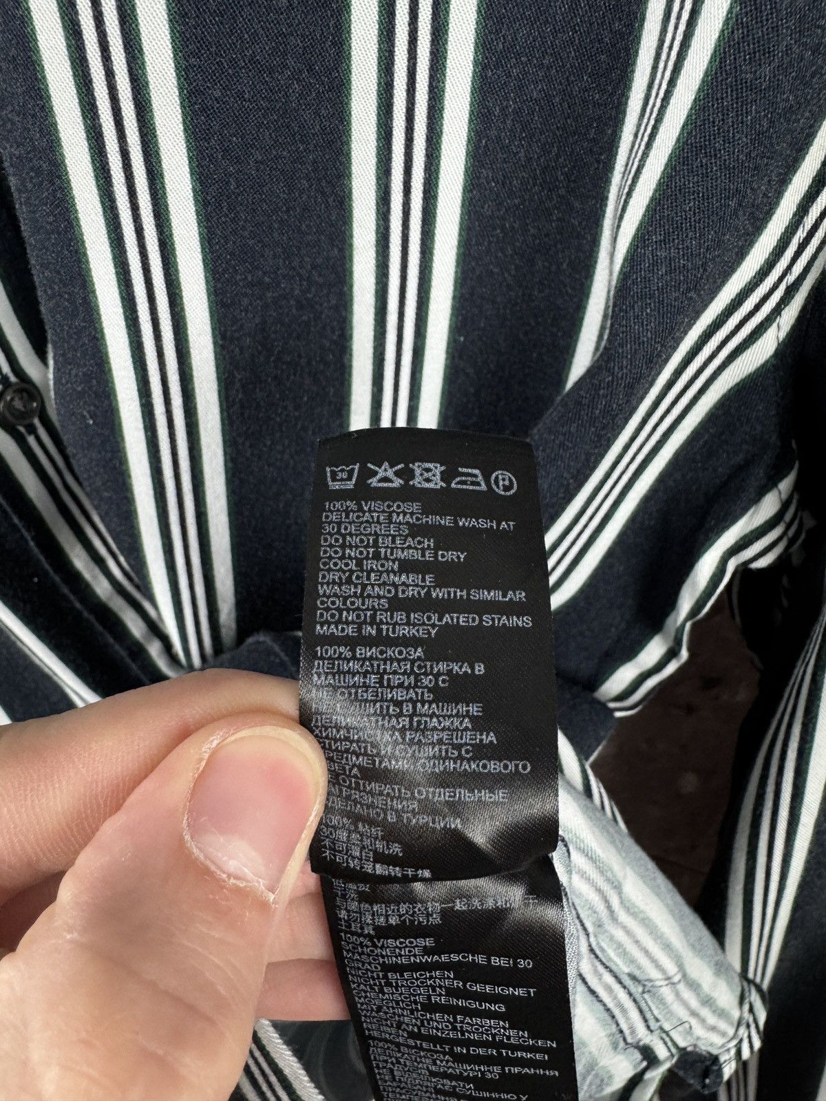 Reiss Reiss Men’s Striped Button Up Shirt Long Sleeve Black White Size US M / EU 48-50 / 2 - 8 Thumbnail