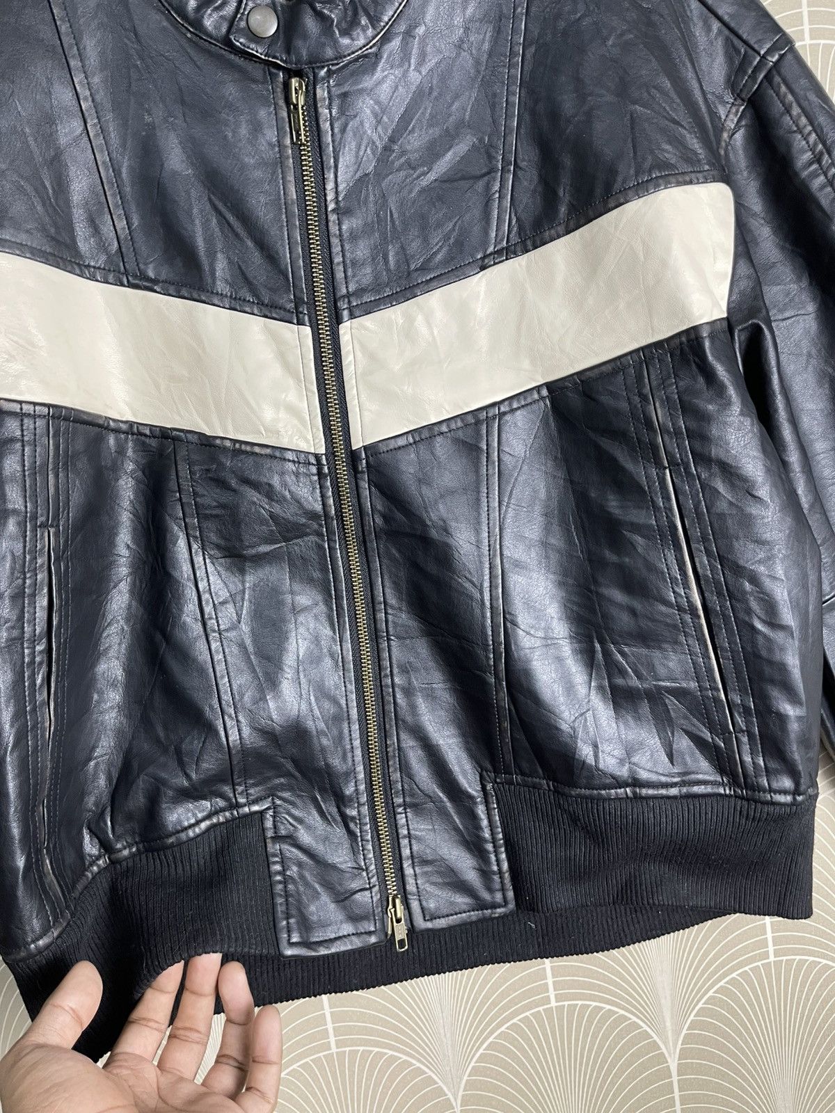 Japanese Brand × Vintage VINTAGE LAFUDGE STORE BOMBER LEATHER JACKET RARE Size US M / EU 48-50 / 2 - 6 Thumbnail