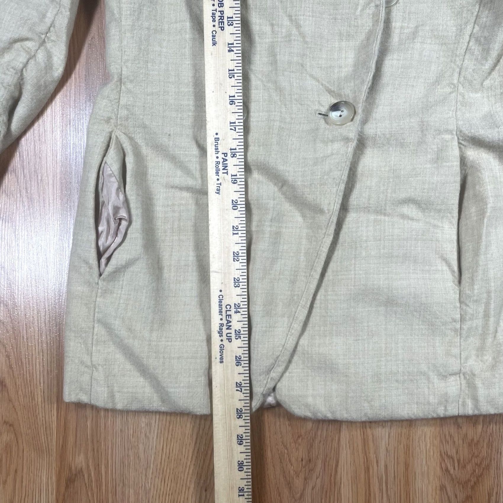 Jones New York Jones New York Blazer Womens 10 Beige 100% Wool Lined Double Breasted Jacket Blazer Womens 10 Beige Wool Lined Double Breasted Size L / US 10 / IT 46 - 4 Thumbnail