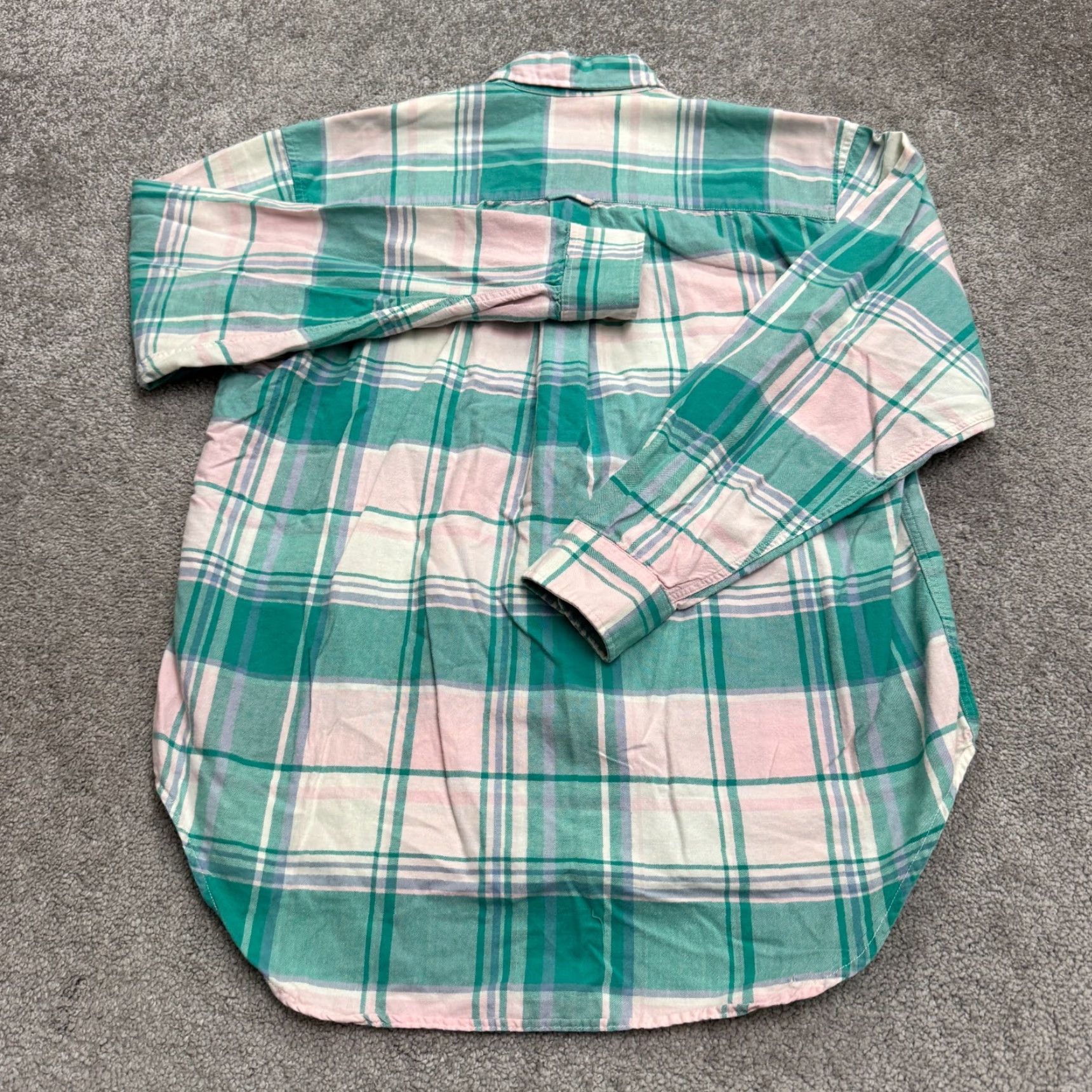 American Eagle Outfitters VINTAGE American Eagle Button Down Shirt Mens Medium Green Pink Plaid Cotton 90s Casual Size US M / EU 48-50 / 2 - 2 Thumbnail