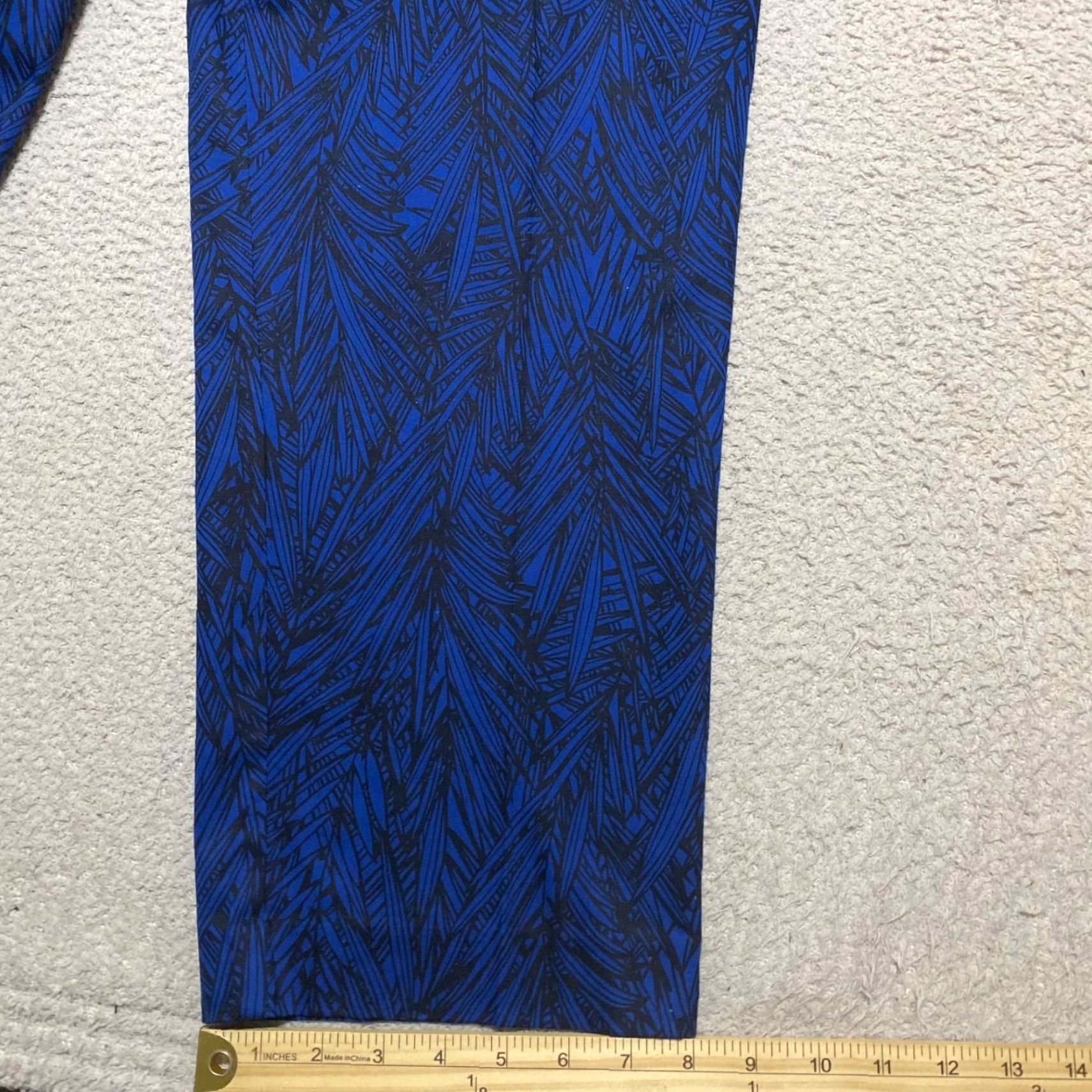 Coldwater Creek Coldwater Creek Womens 16 Pants Blue Floral Straight High Rise Business Casual Size 38" / US 16 / IT 52 - 5 Thumbnail
