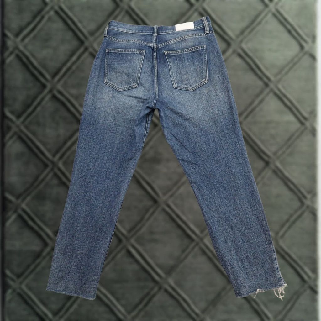 Pistola Pistola Jeans Womens 27 (27X26) Blue High Rise Light Wash Button Fly Distressed Size 27" / US 4 / IT 40 - 1 Thumbnail