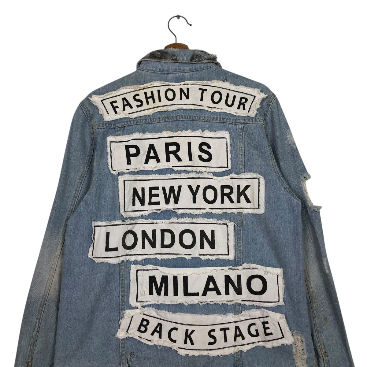 Vintage 🔥VINTAGE DENIM SHIRT JACKET BIKER PUNK DESIGN BAZI USA Size US M / EU 48-50 / 2 - 11 Thumbnail