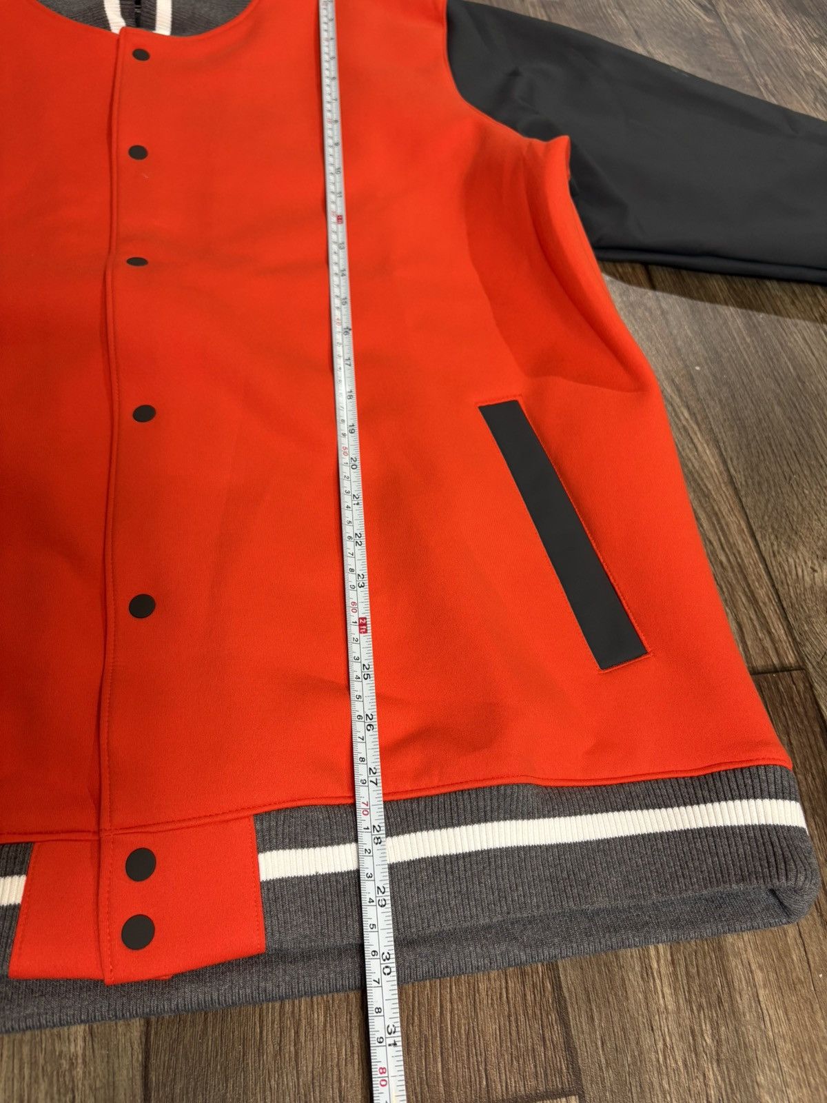 Nike Nike Team Varsity Letterman Jacket Orange DJ5971-820 Mens XL Size US XL / EU 56 / 4 - 4 Thumbnail