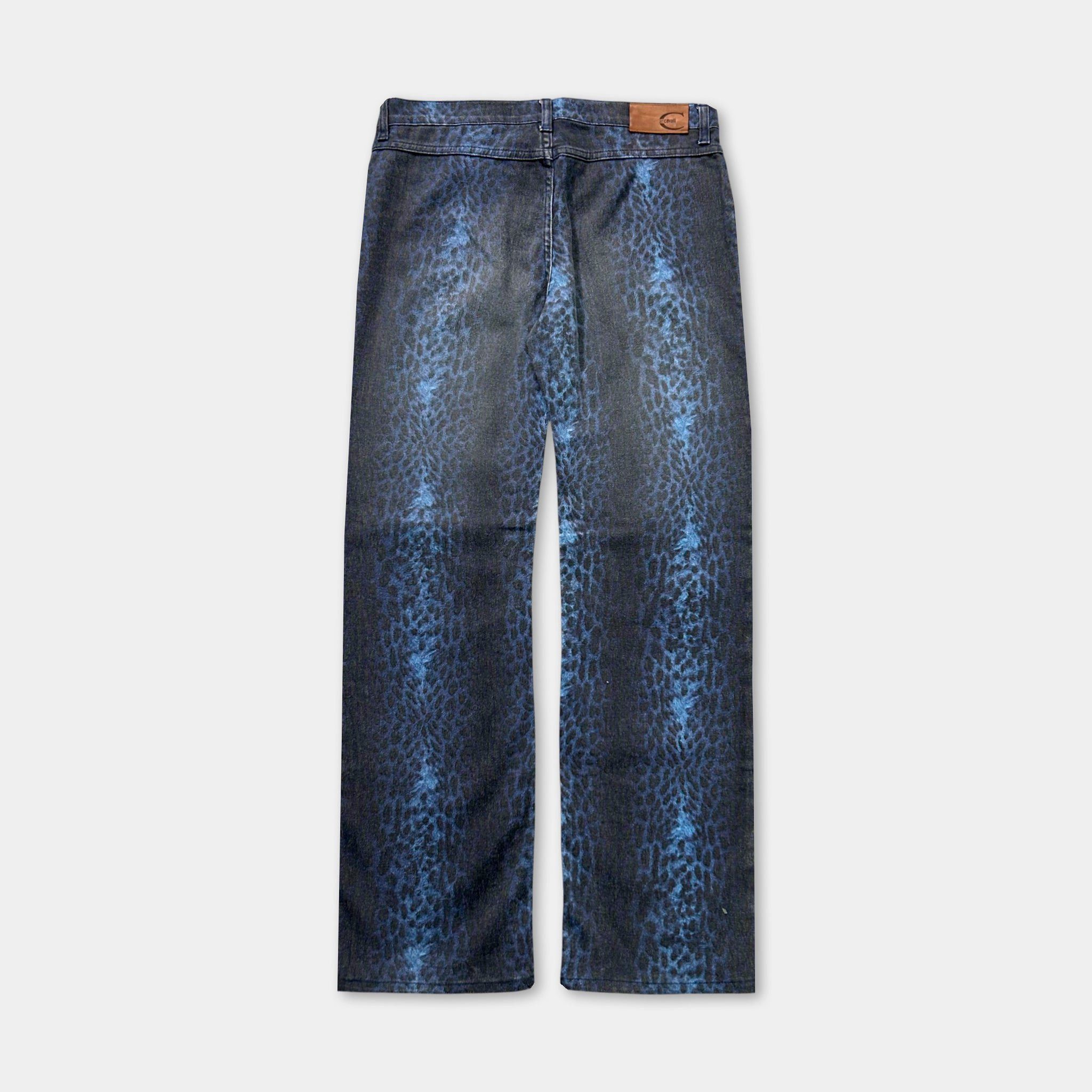 Just Cavalli Just Cavalli Dark Blue Leopard Pants Size 28" / US 6 / IT 42 - 4 Thumbnail